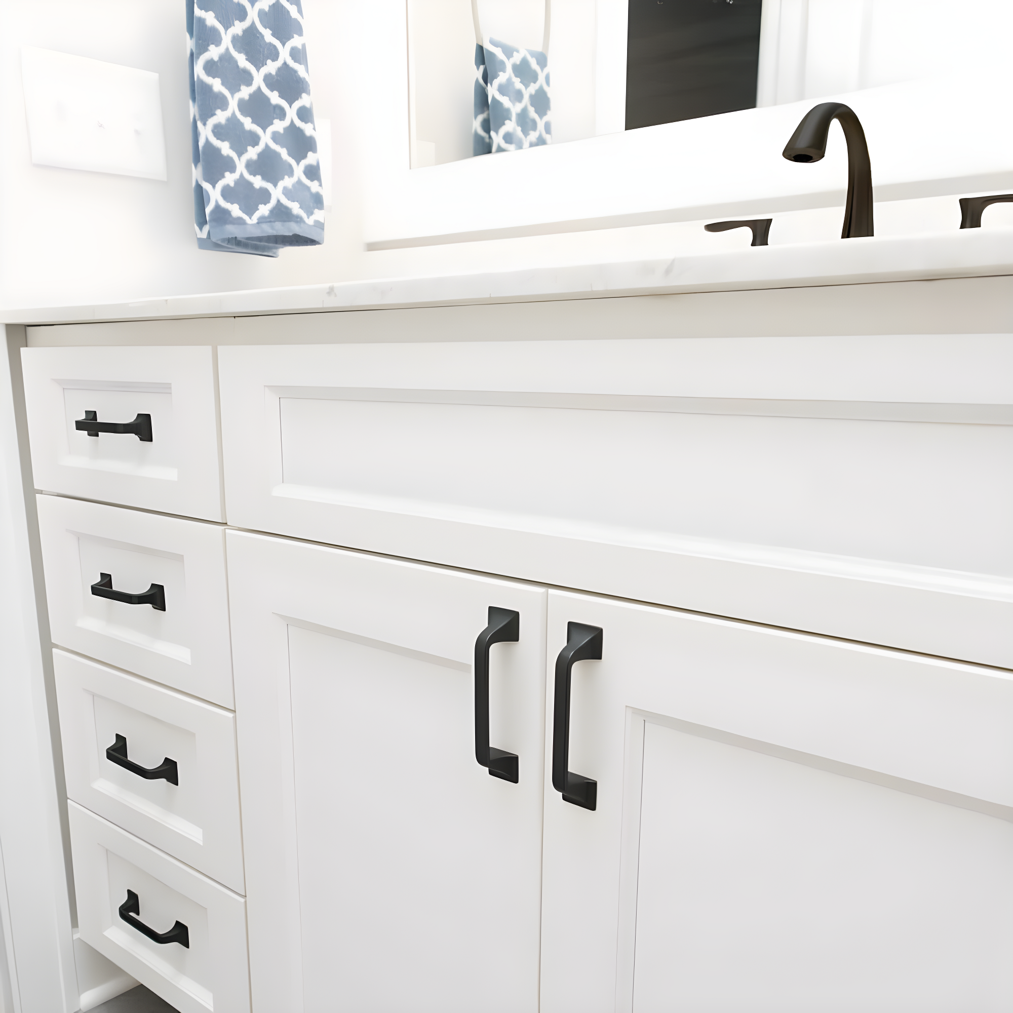 Forge Kitchen Cabinet Handles, Solid Core Drawer Pulls for Cabinet Doors, 3"