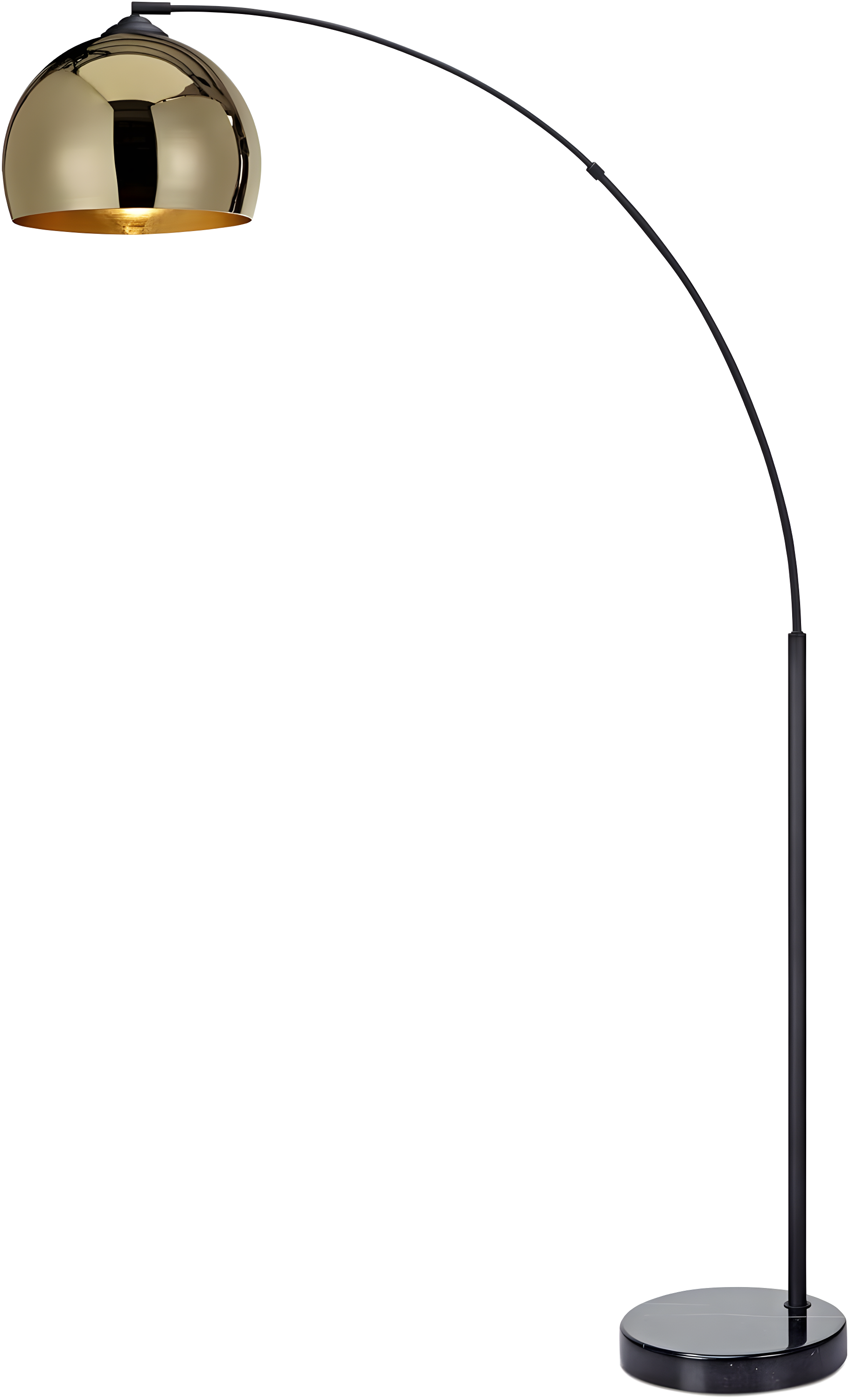 Wrought Studio™ Perlis 66.93" Arc Floor Lamp with Solid Marble Base
