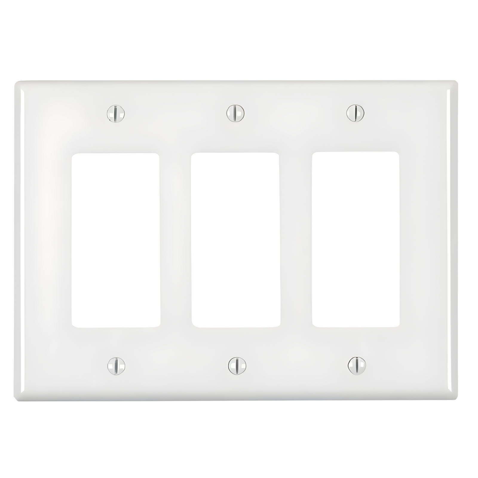 Leviton No Subject 3 - Gang Toggle Light Switch Standard Wall Plate