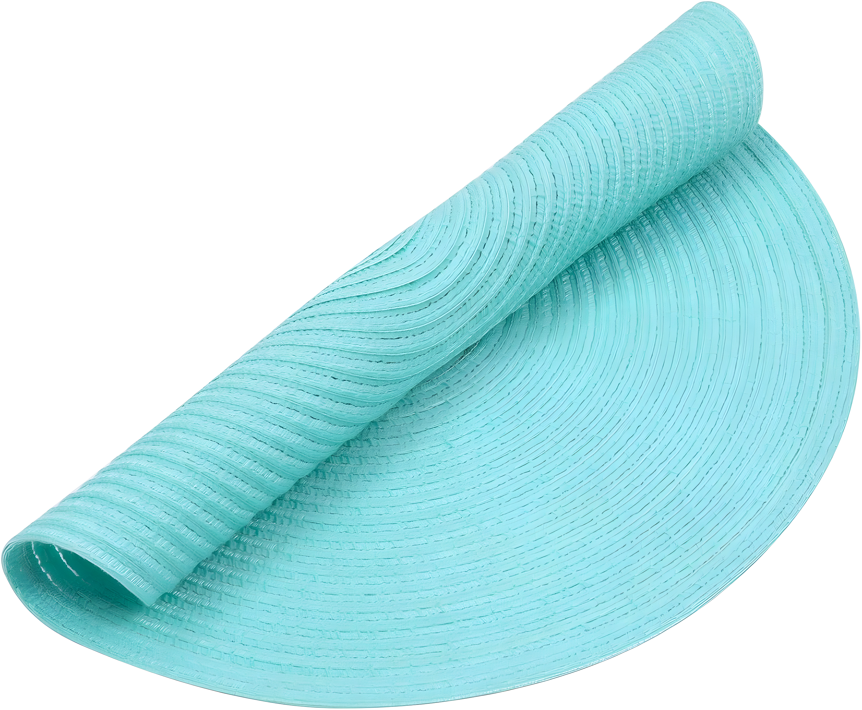 Aqua Woven Round Placemats Set of 6, 14.75"