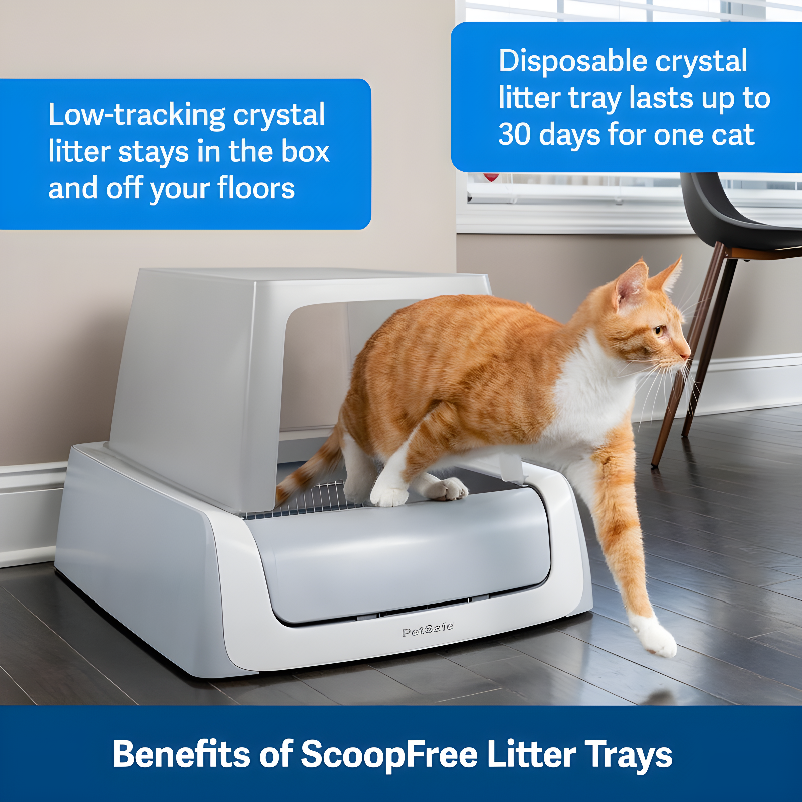 ScoopFree Crystal Litter Box Tray Refills with Fragrance-Free Crystals, 3-Pack