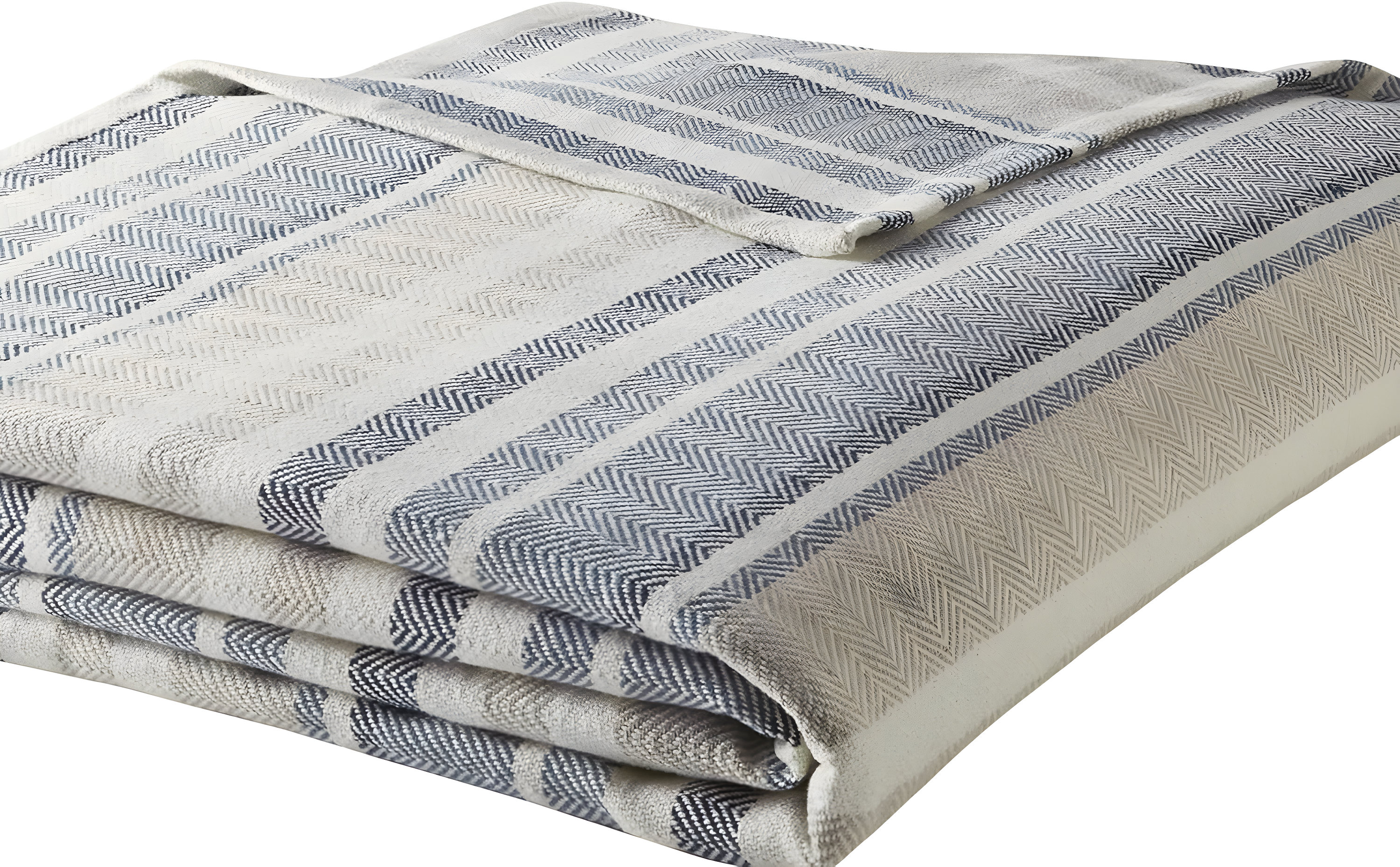 Eddie Bauer Herringbone Cotton Reversible Blanket