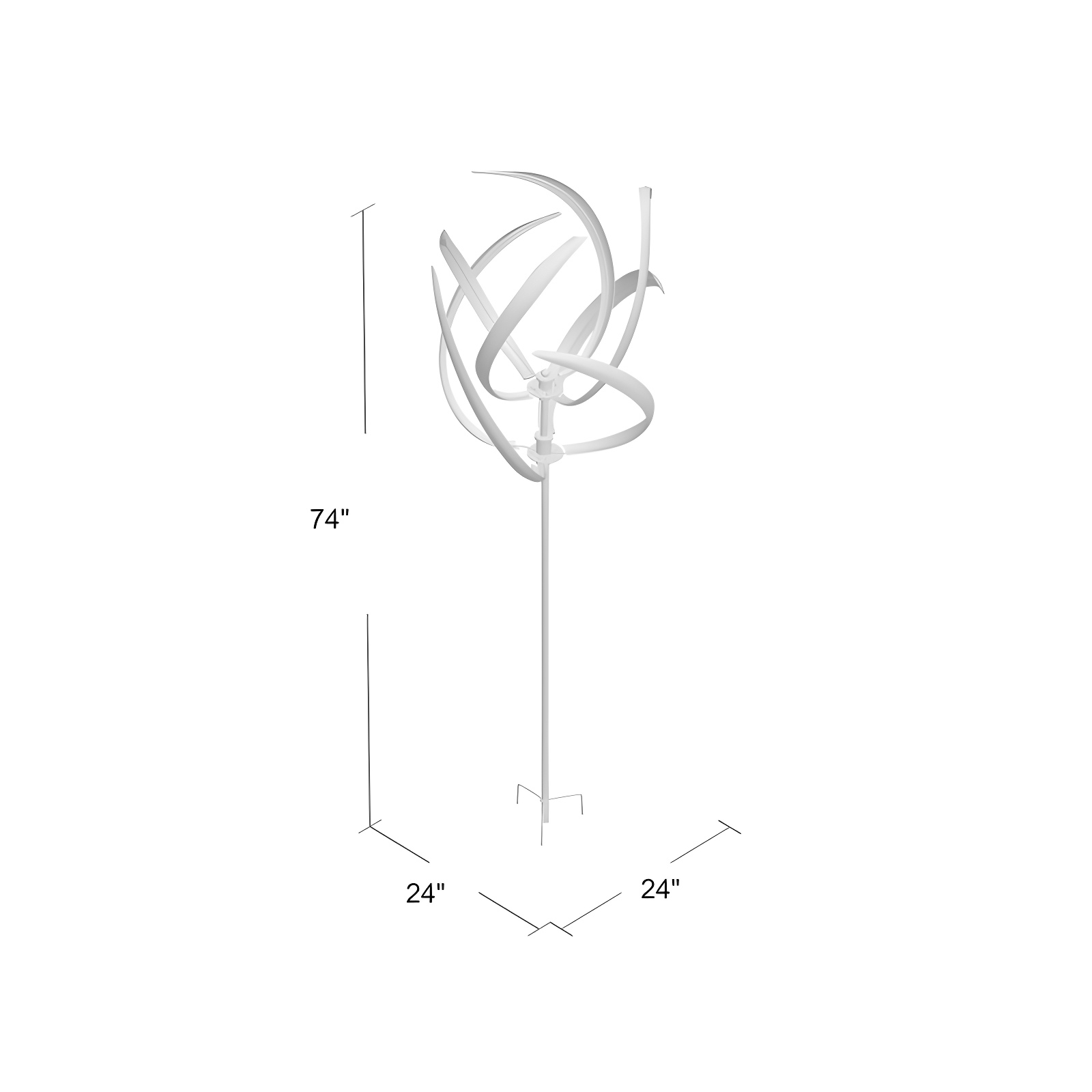 Latitude Run® Grovesend Metal Abstract Rotator