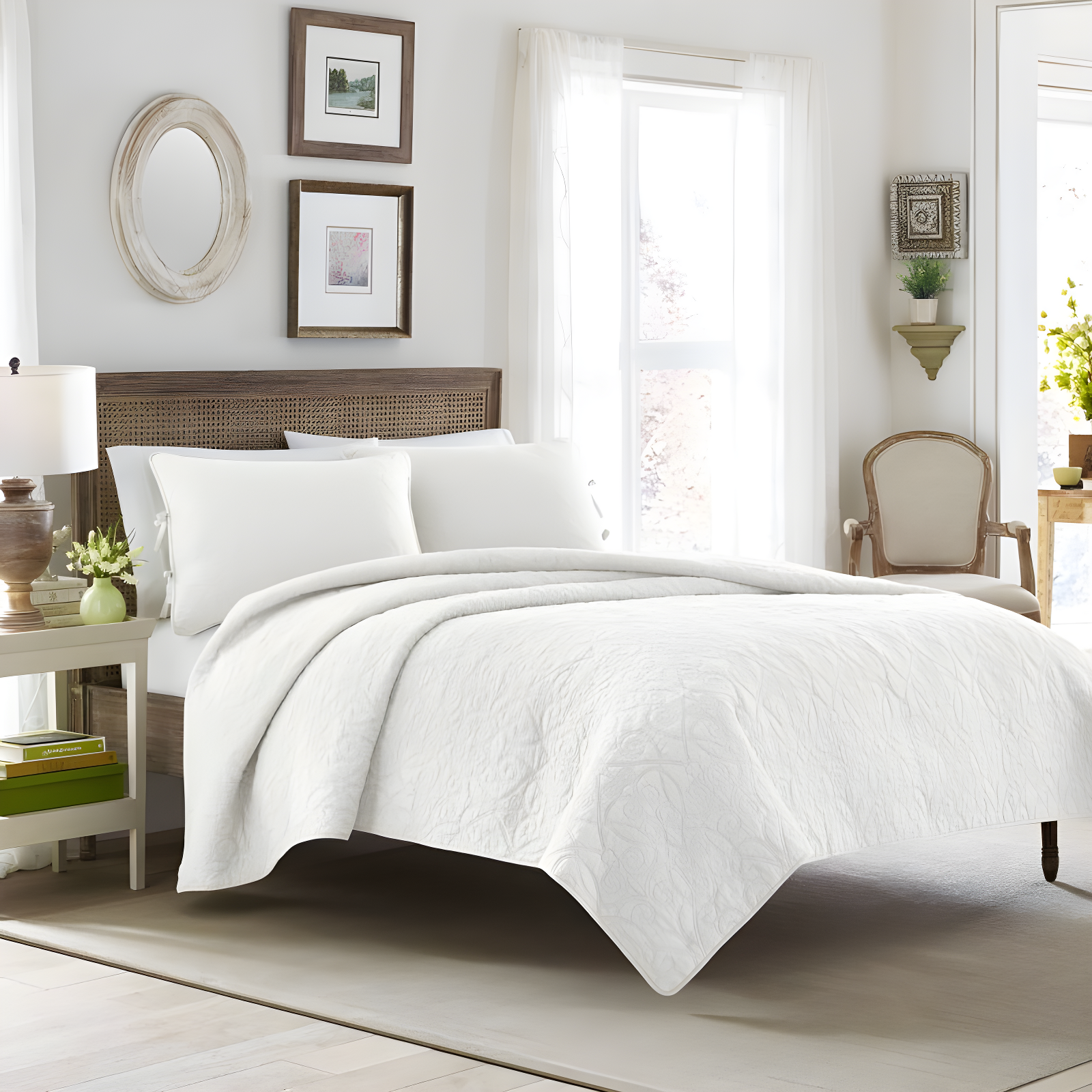 Laura Ashley Felicity Cotton Reversible Quilt Set