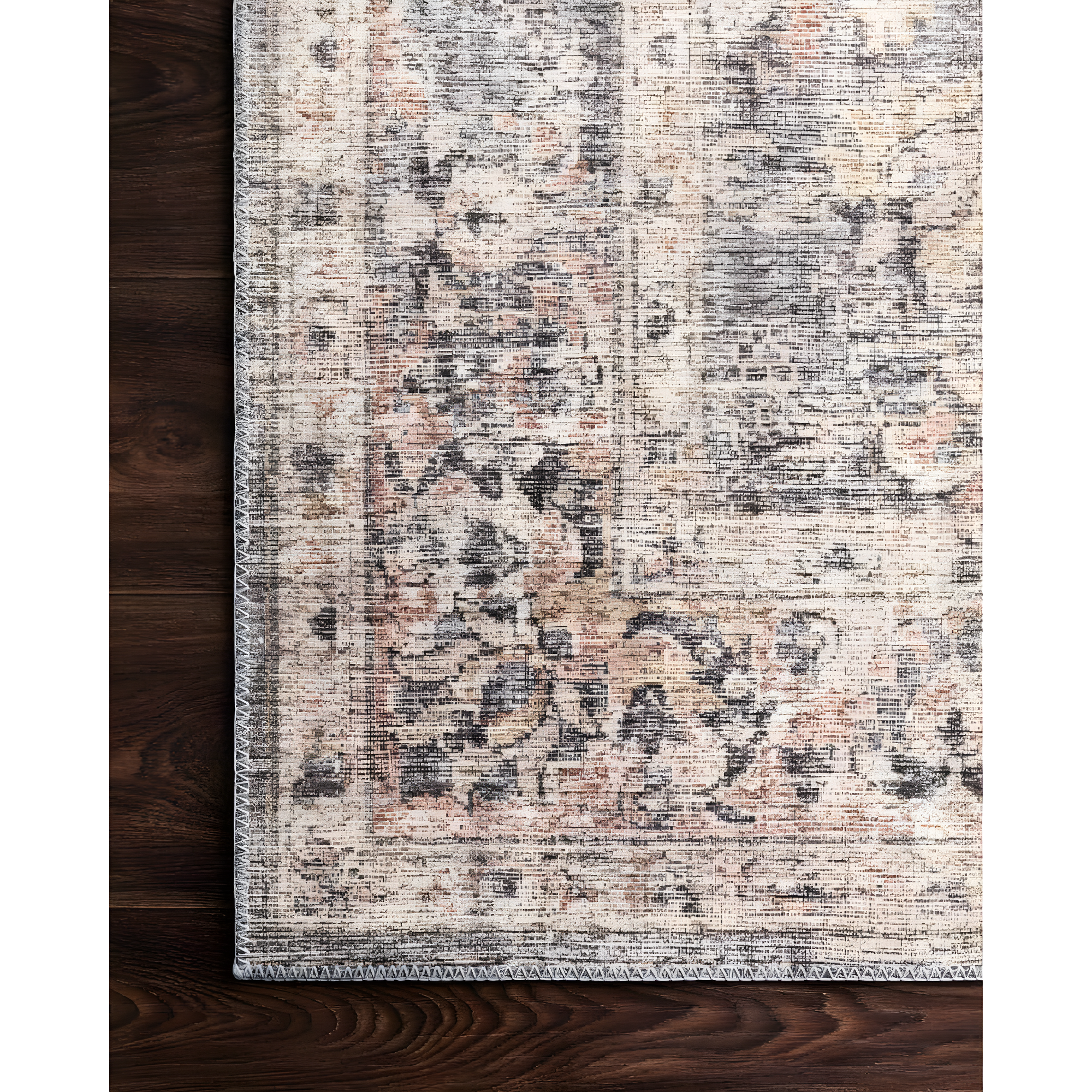 Skye Grey and Apricot Reversible Wool Runner Rug
