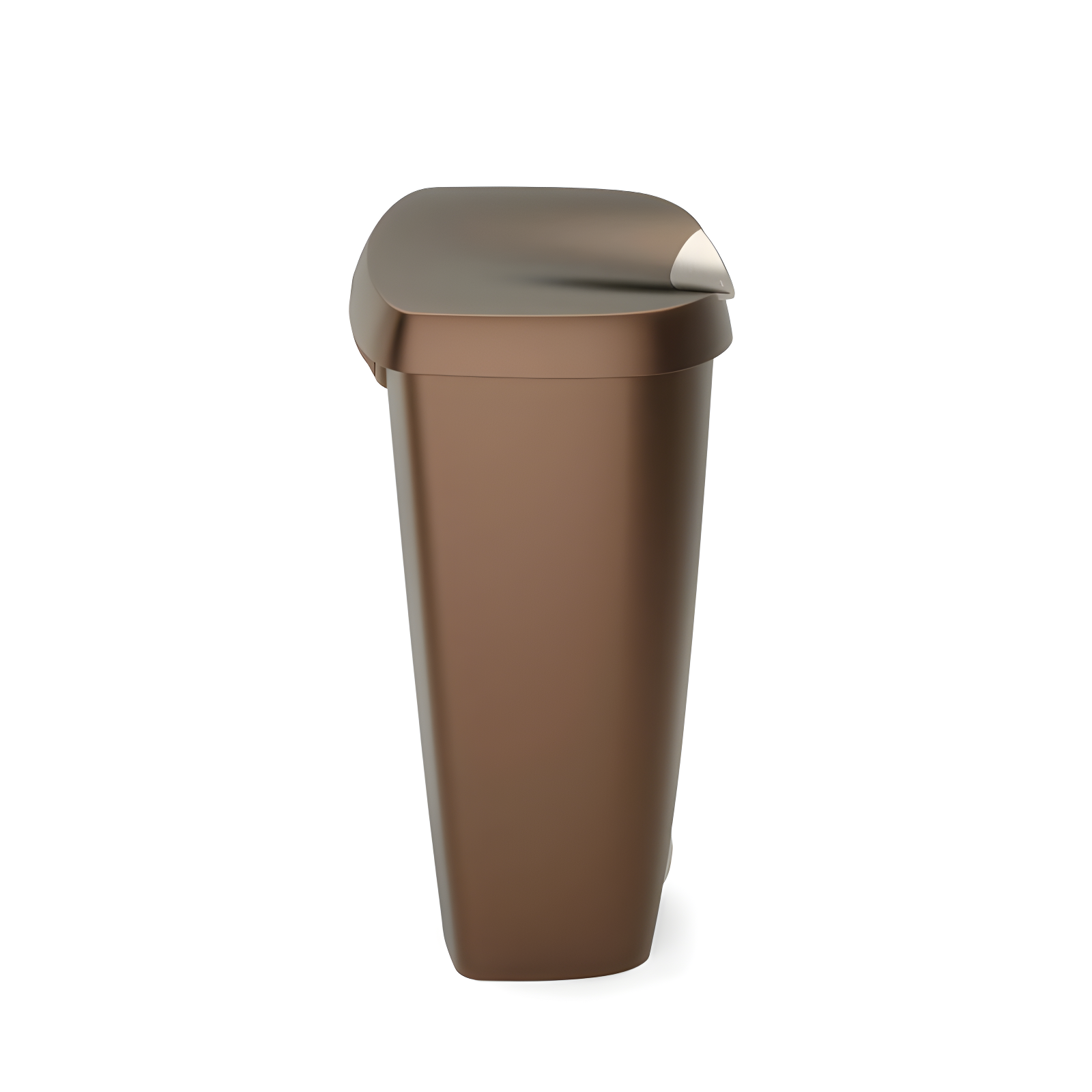 Umbra 13gal Brim Step Trash Can Bronze: Polypropylene, Indoor, Kitchen, 50 Quart, Brown, 25.5" Depth, 16.4" Width