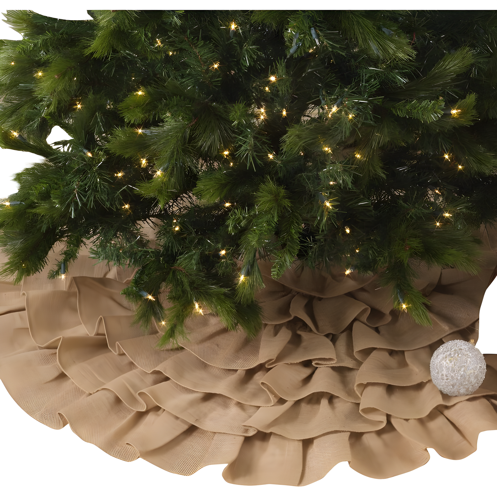 Sand & Stable™ Rachelle Solid Color Burlap Tree Skirt
