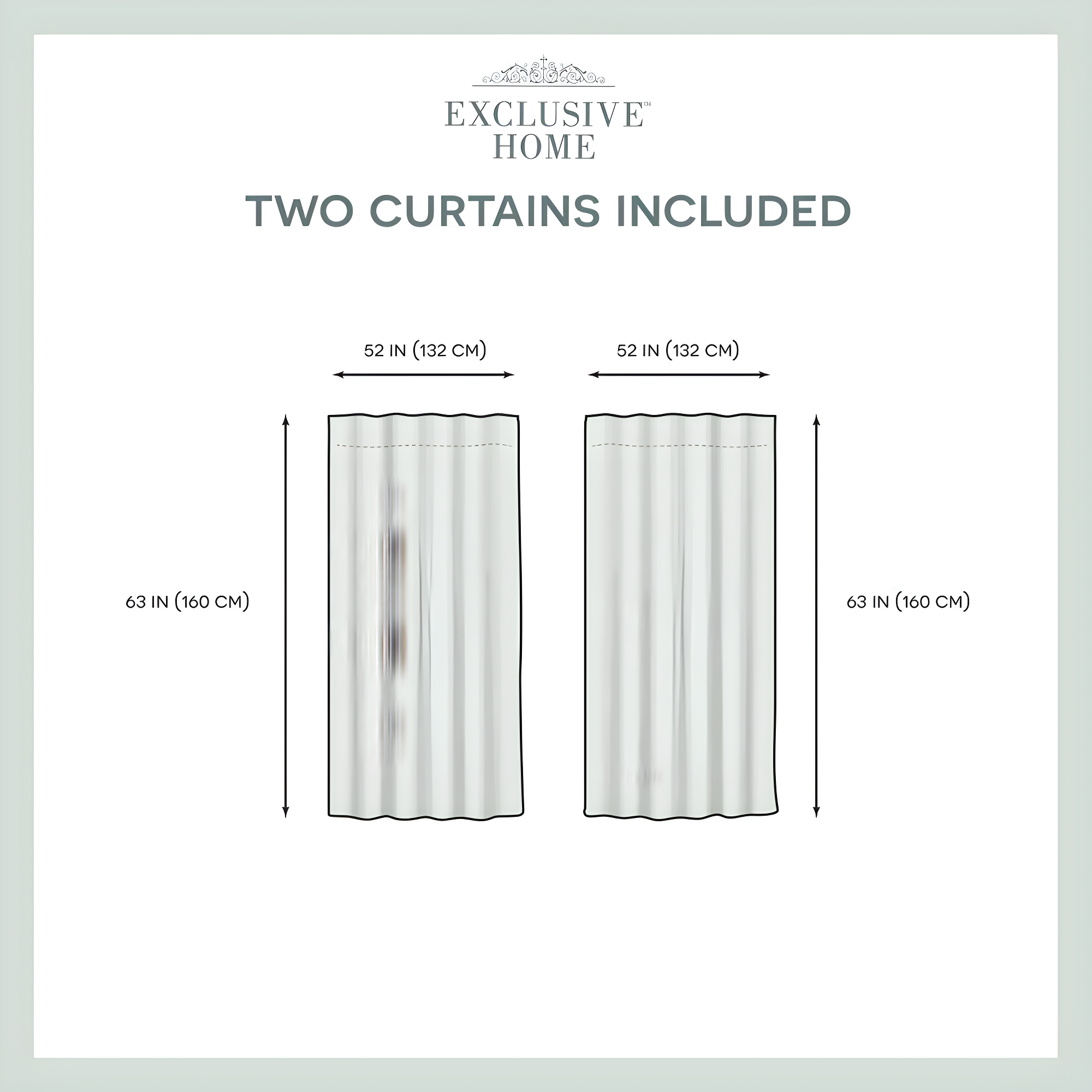 Amalgamated Textiles Exclusive Home Catarina Layered Solid Room Darkening and Sheer Hidden Tab/Rod Pocket Top Curtain Panel Pair (Set of 2)