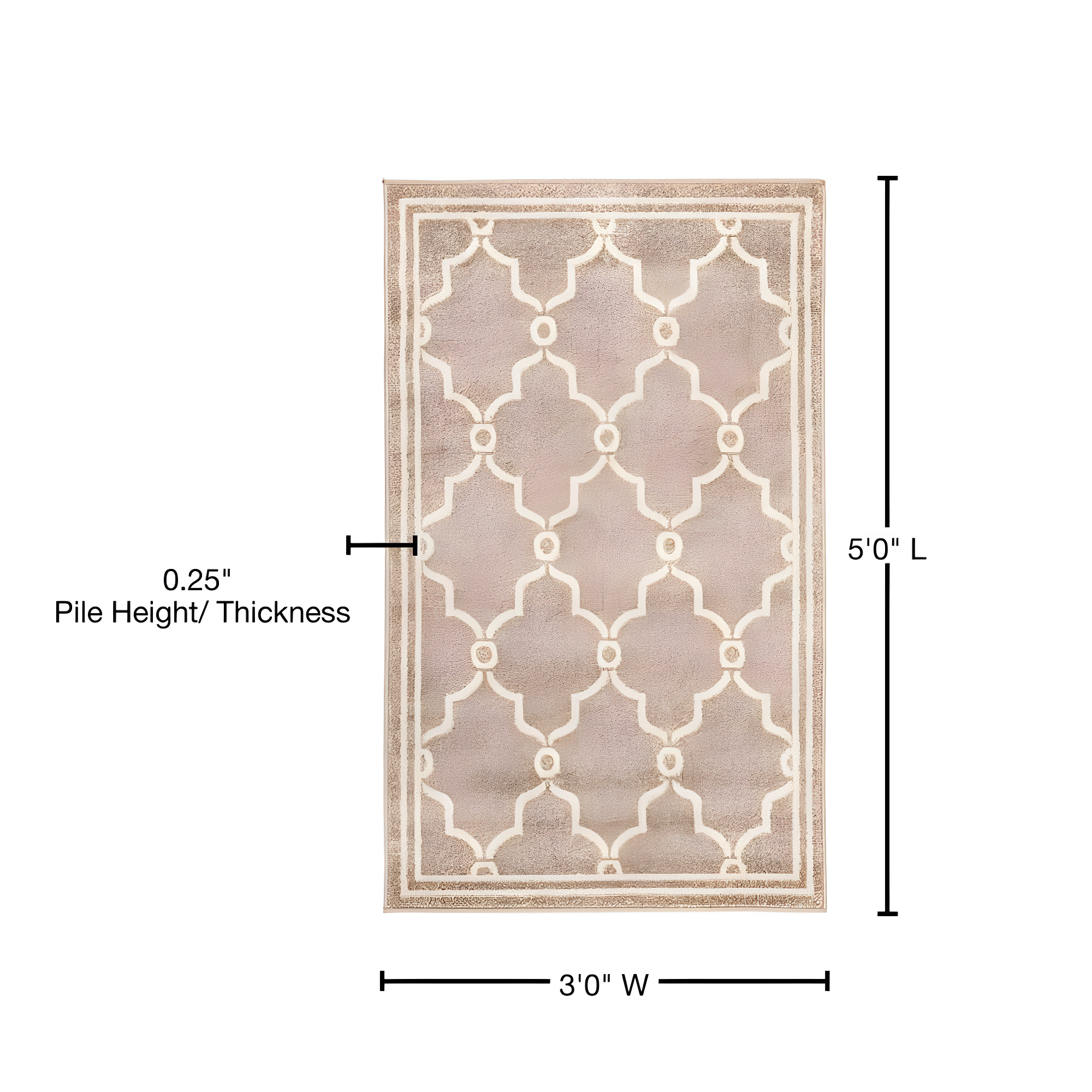 Amherst AMT414 Power Loomed Indoor Accent Rug - Wheat/Beige - 3'x5' - Safavieh
