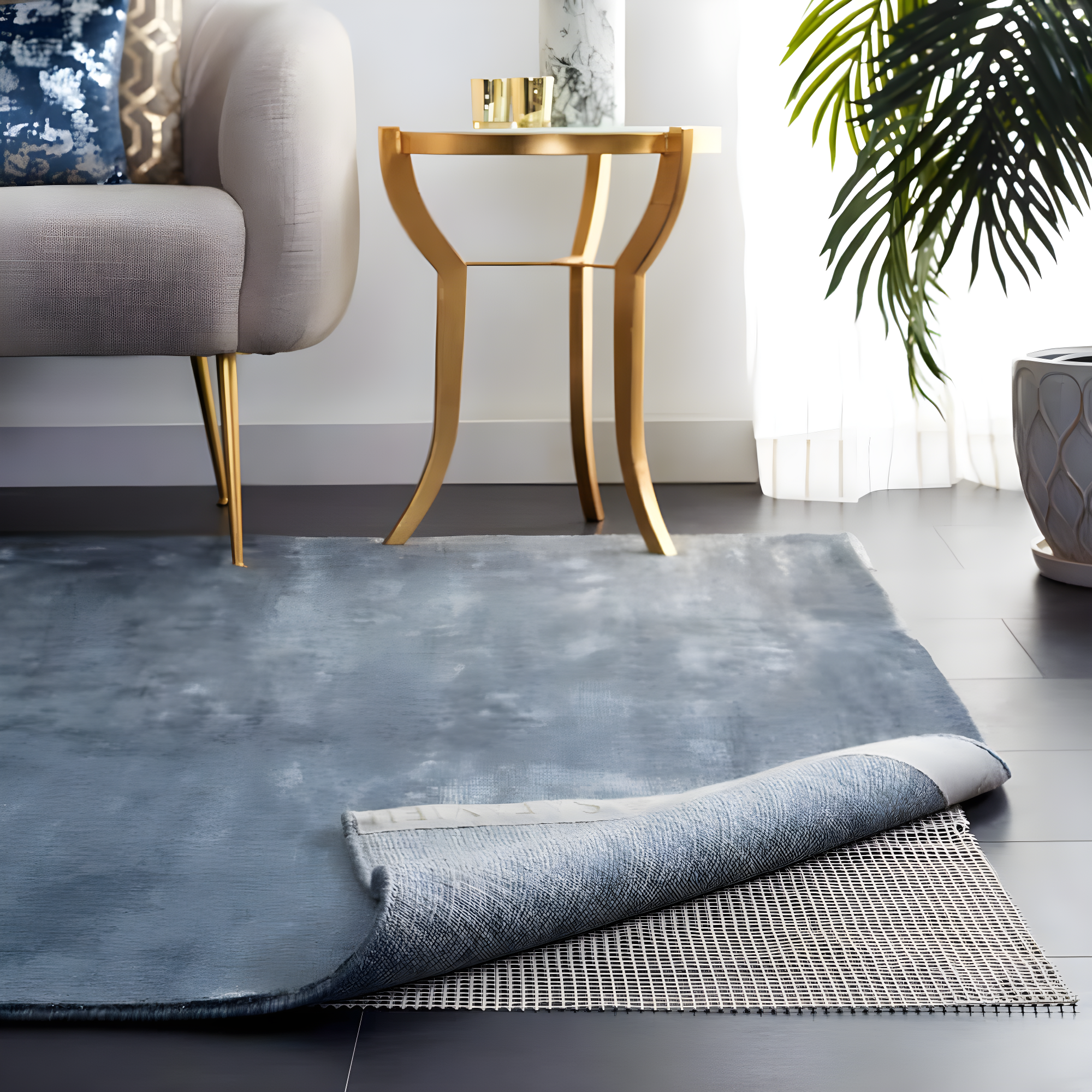 Grid Pad PAD110 Power Loomed Indoor Rug Pad - Creme - 9' x 12' - Safavieh