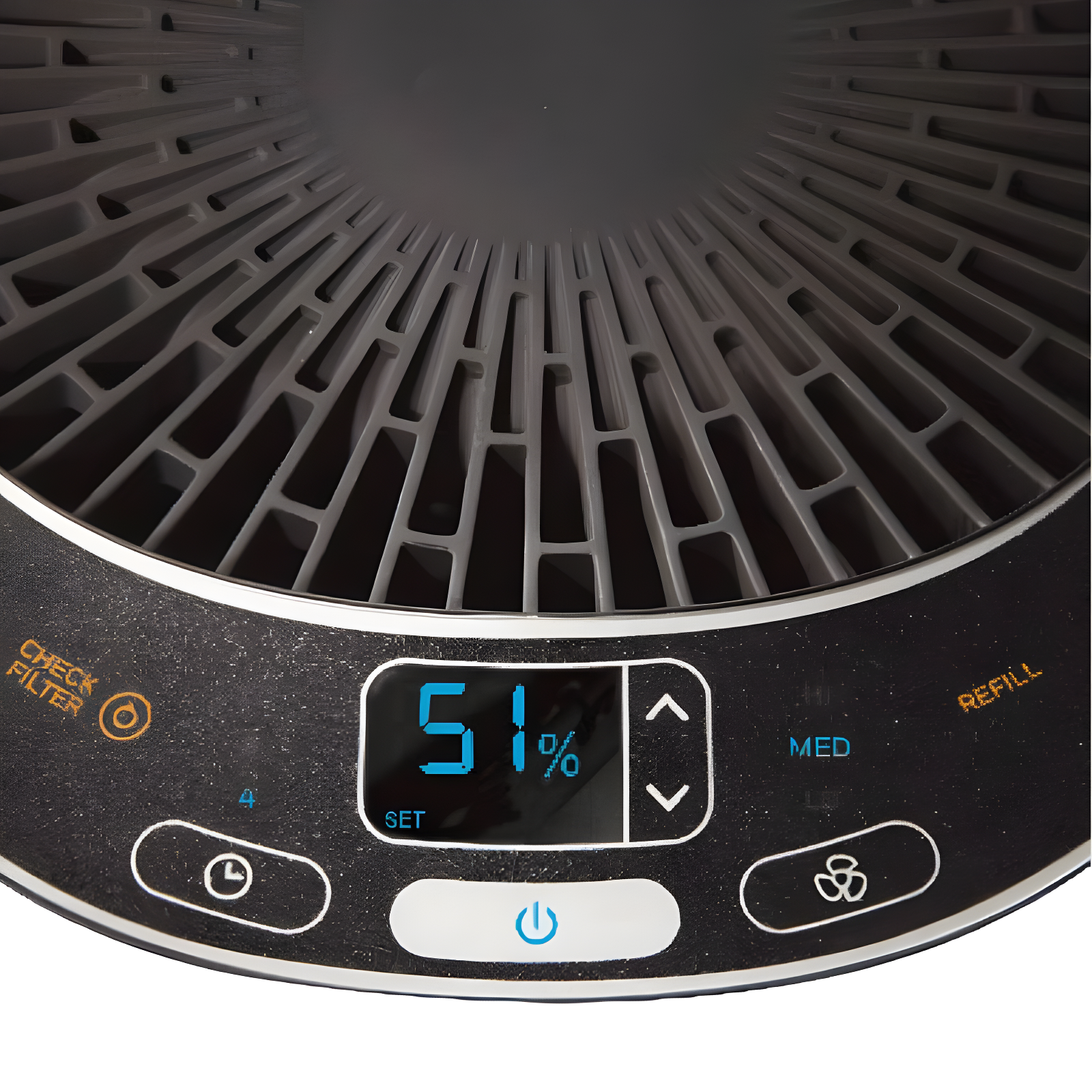 BEACHWATER POOL & SPA, LLC Top Fill Tower Humidifier, Digital Humidistat, Cool Mist Humidifier For Bedroom, Home Or Office With Space Saving Tower Design