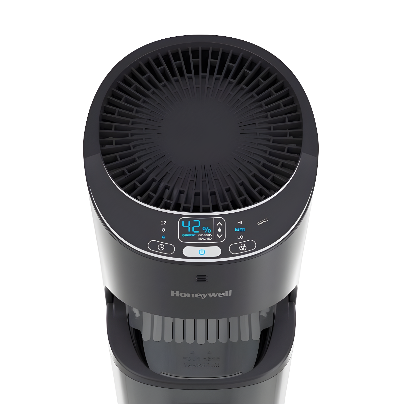 BEACHWATER POOL & SPA, LLC Top Fill Tower Humidifier, Digital Humidistat, Cool Mist Humidifier For Bedroom, Home Or Office With Space Saving Tower Design