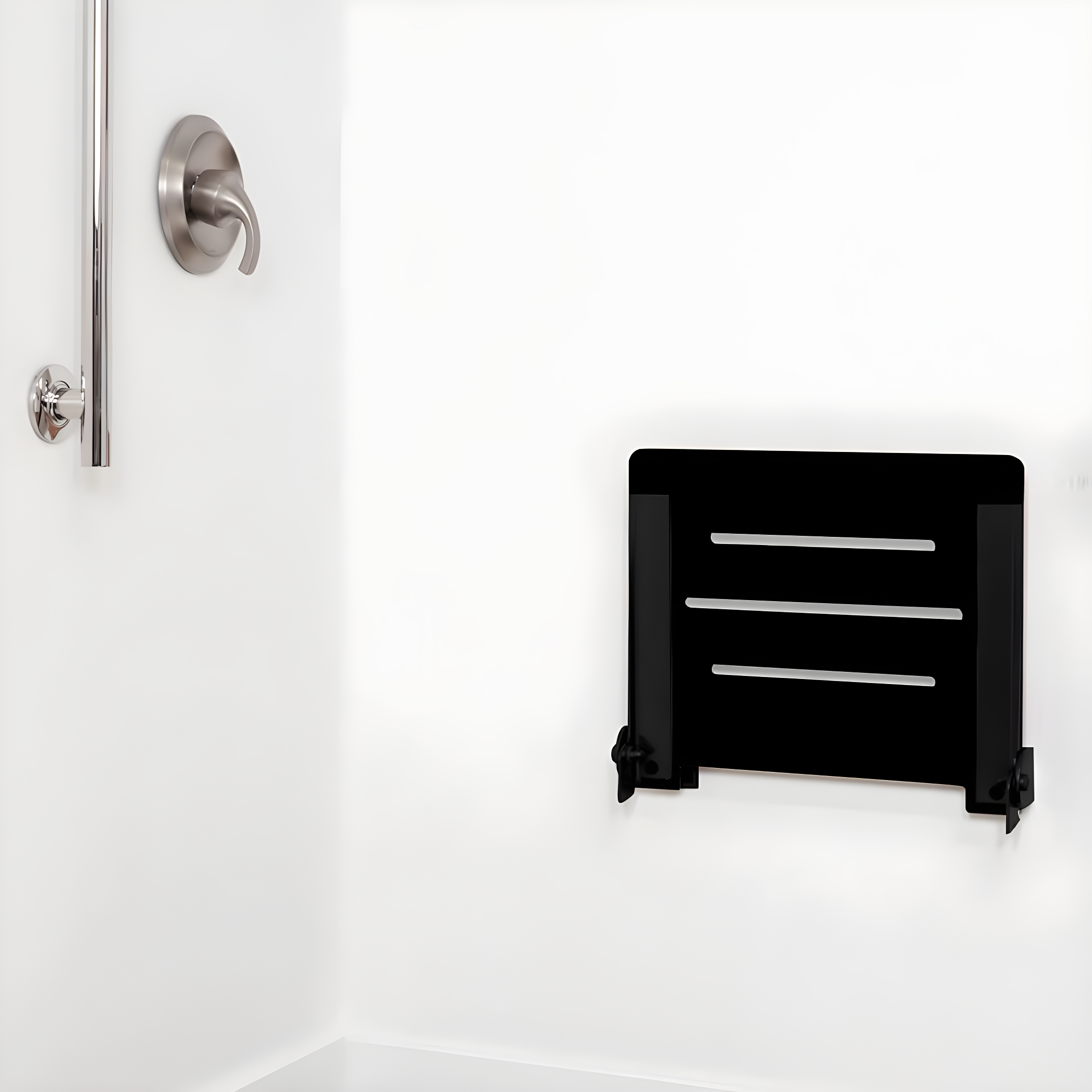 Seachrome SHAFSL-185155-PBS-S-MB SlimLine Folding Shower Bench Seat