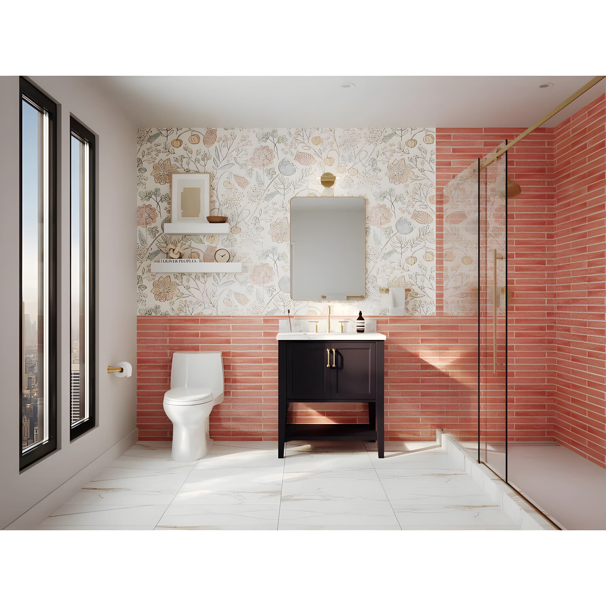 1.28 GPF (Water Efficient) Elongated One-Piece Toilet with High Efficiency Flush (Seat Included)