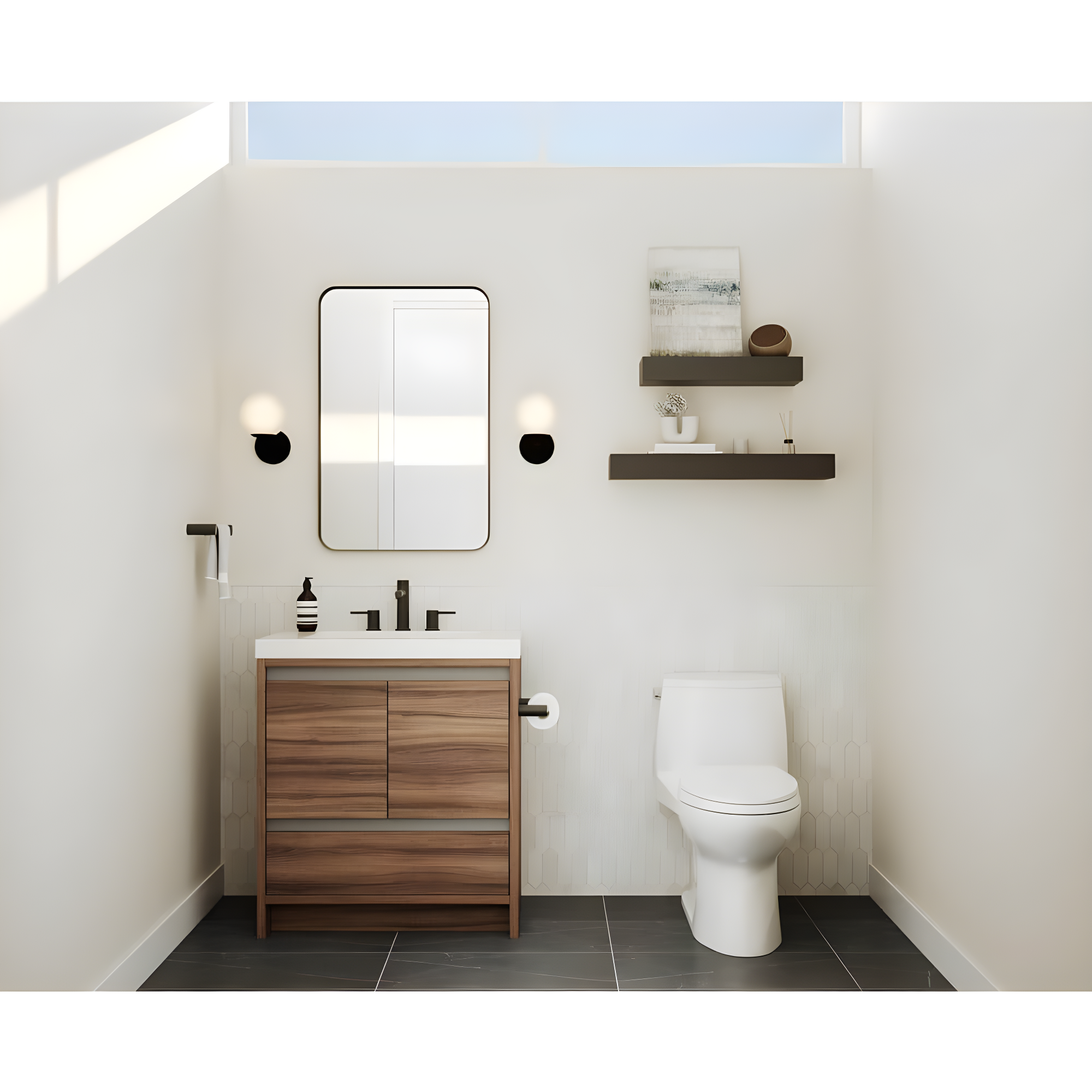 1.28 GPF (Water Efficient) Elongated One-Piece Toilet with High Efficiency Flush (Seat Included)