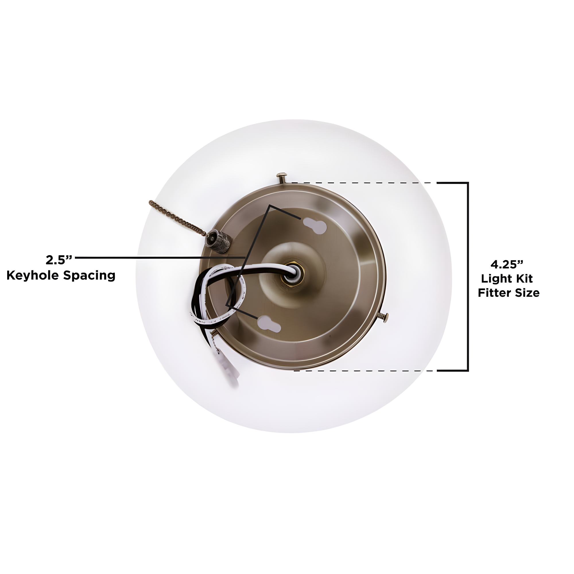 Westinghouse Lighting 8.25'' 1 - Light Schoohouse Ceiling Fan Light Kit