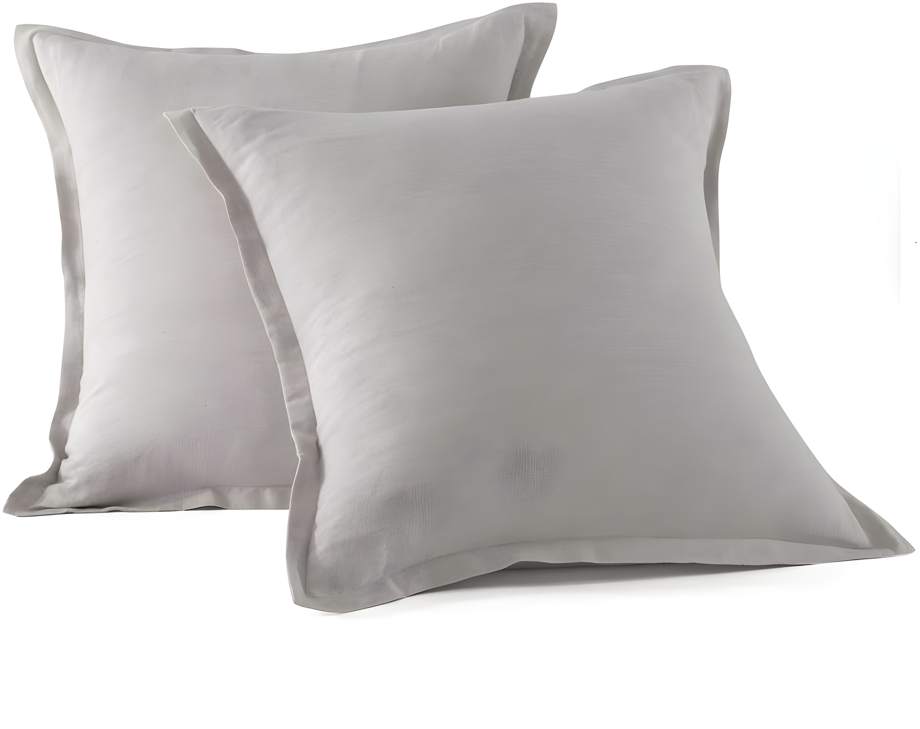 Stone Washed French Linen European Square Pillow Shams 26 x 26" (Set of 2)