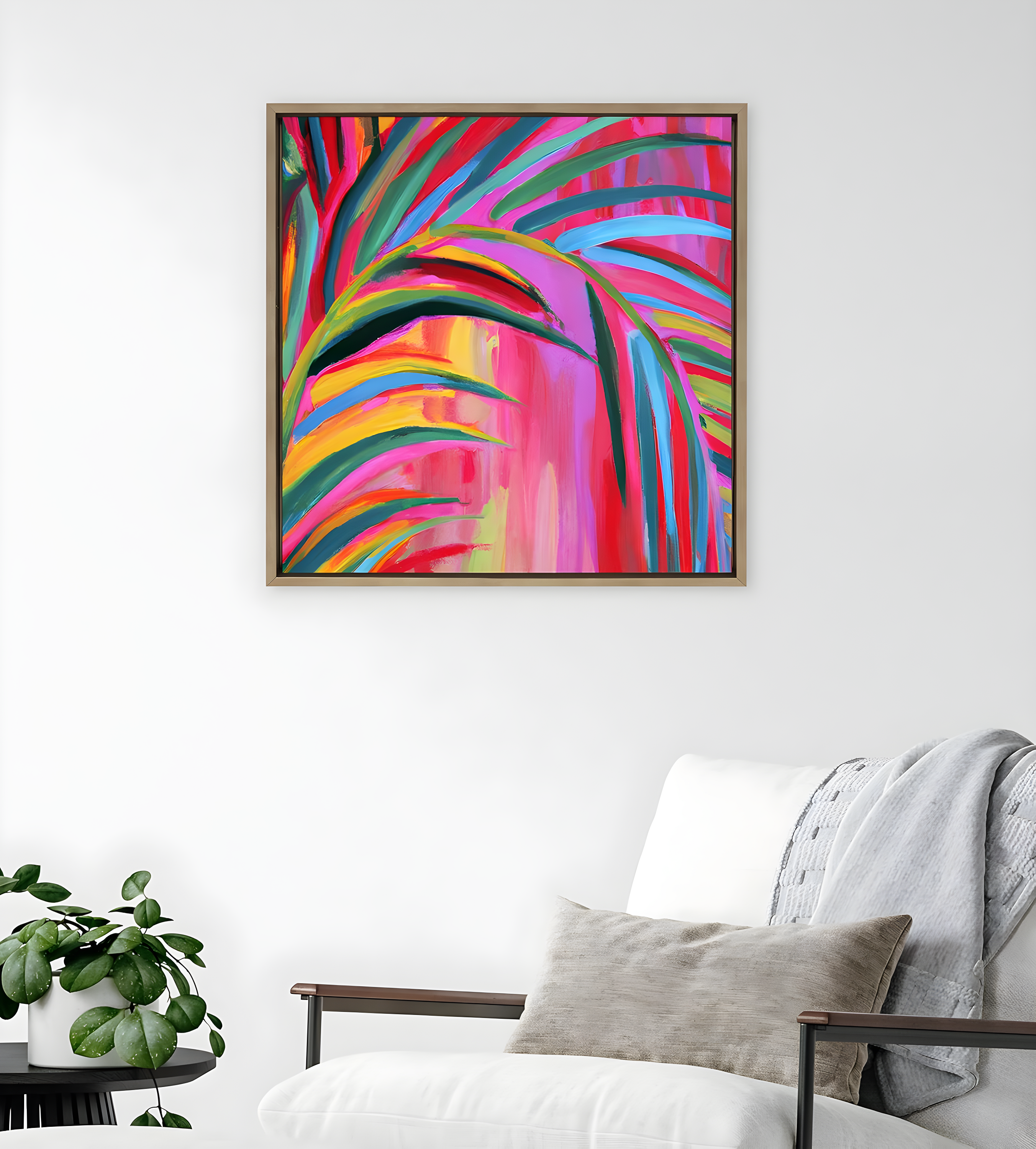 Kate and Laurel Sylvie Blank Framed Canvas Wall Art, 22x22 Gold, Modern Empty Canvas for Paint-Your-Own Art, Premium Canvas Already Framed