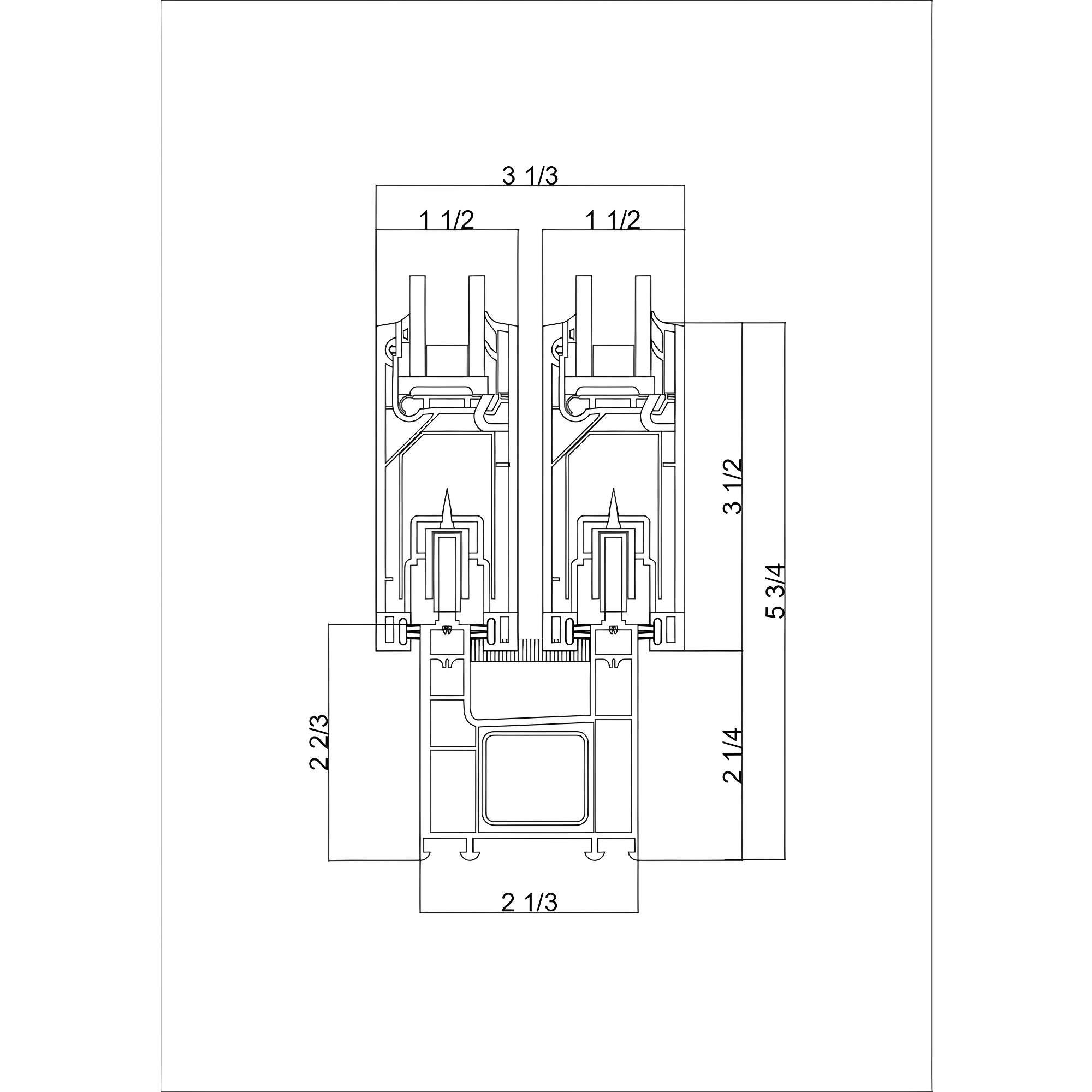 VDomDoors 8166 80'' Double Pane Patio Doors