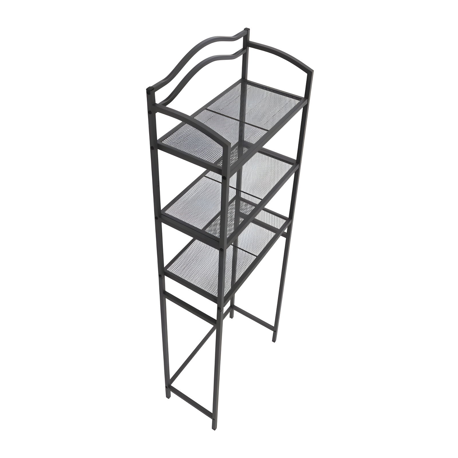 3-Tier Metal Over the Toilet Bathroom Storage Shelf, Gray