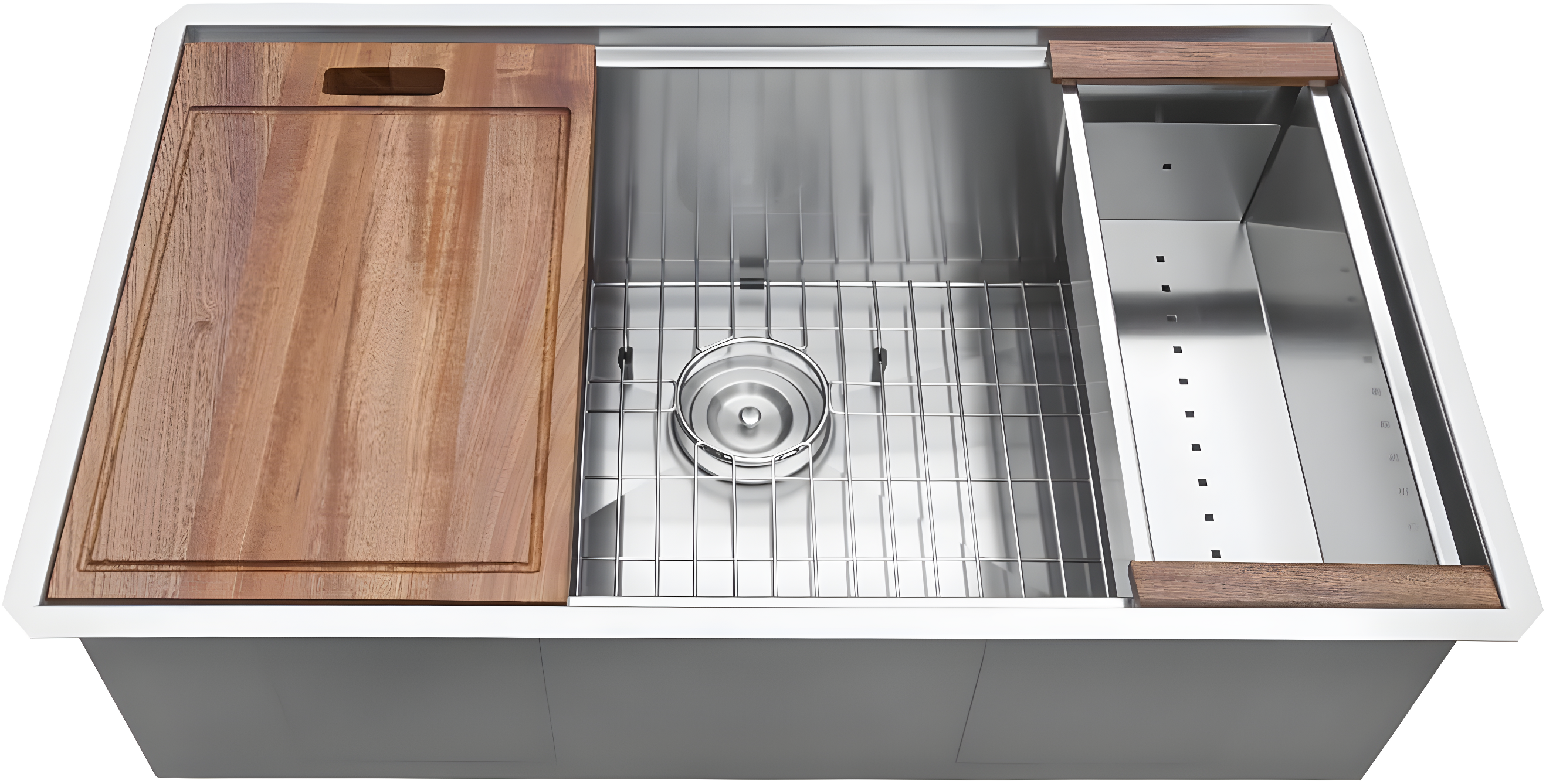 Ruvati RVH8309 Ruvati Workstation Undermount 16 Gauge Stainless Steel Kitchen Sink Single Bowl