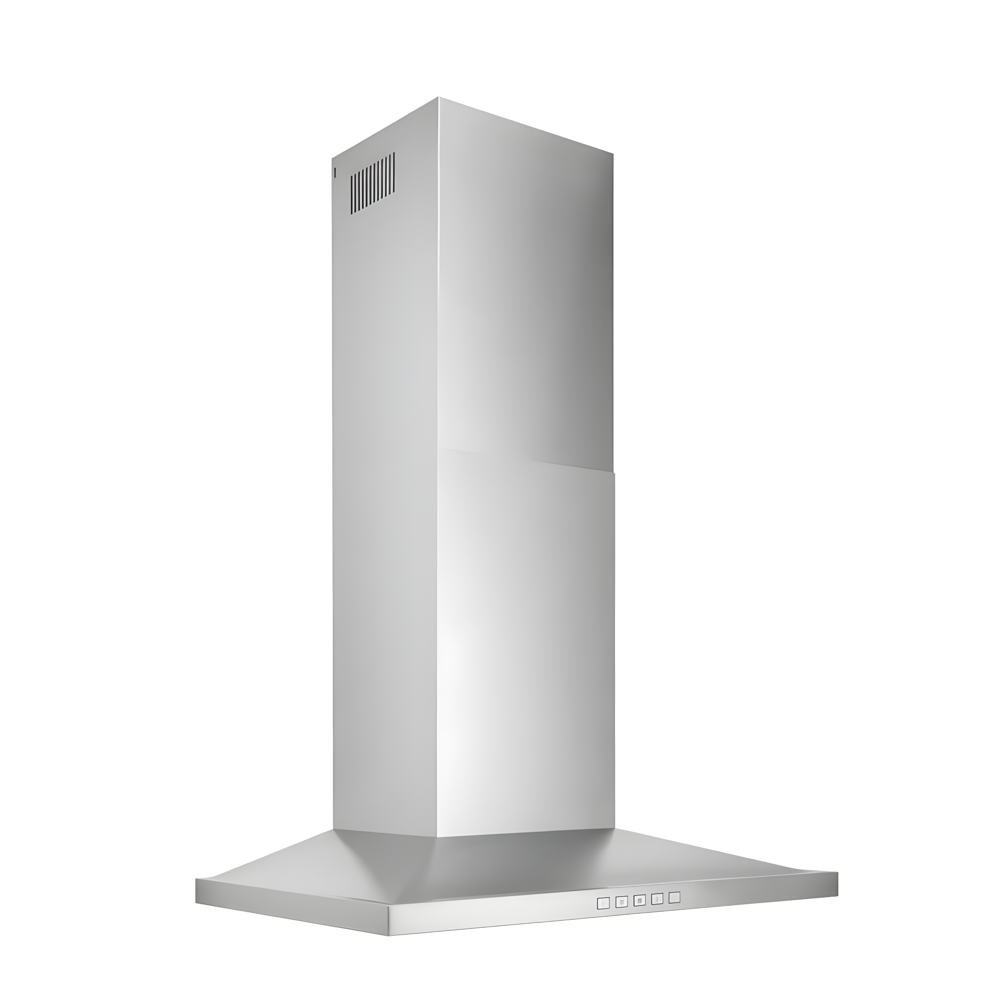 30 in. Convertible Wall Mount Low Profile Pyramidal Chimney Range Hood, 450 Max CFM, Stainless Steel