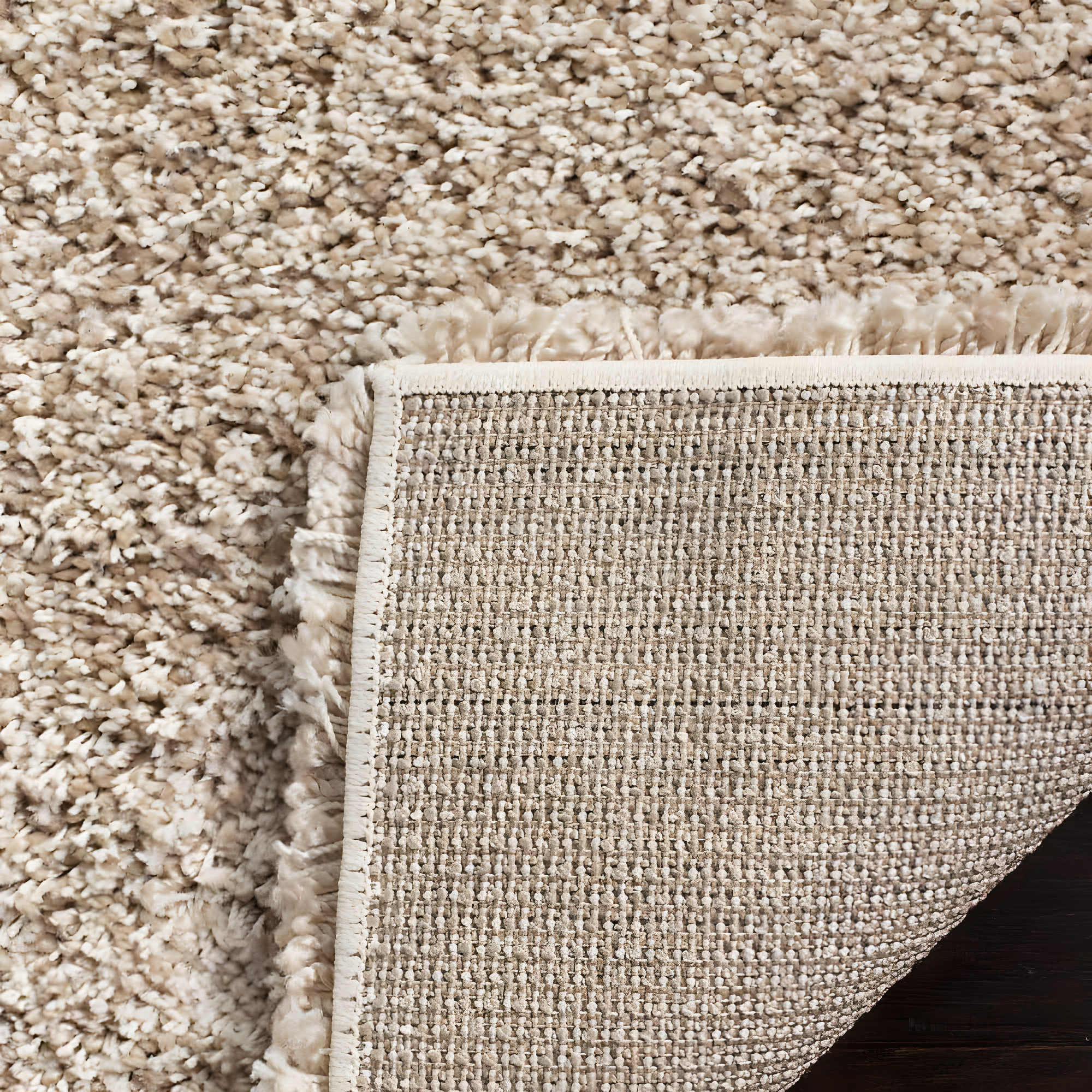 Shag SG151 Power Loomed Indoor Accent Rug - Beige - 3'x5' - Safavieh.