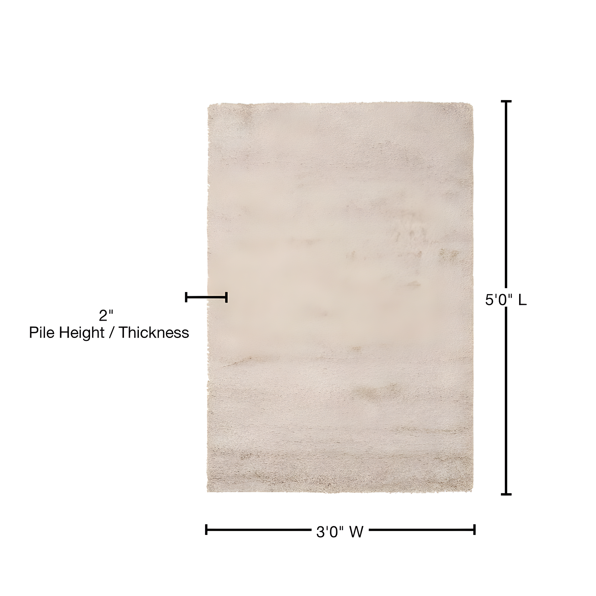 Shag SG151 Power Loomed Indoor Accent Rug - Beige - 3'x5' - Safavieh.