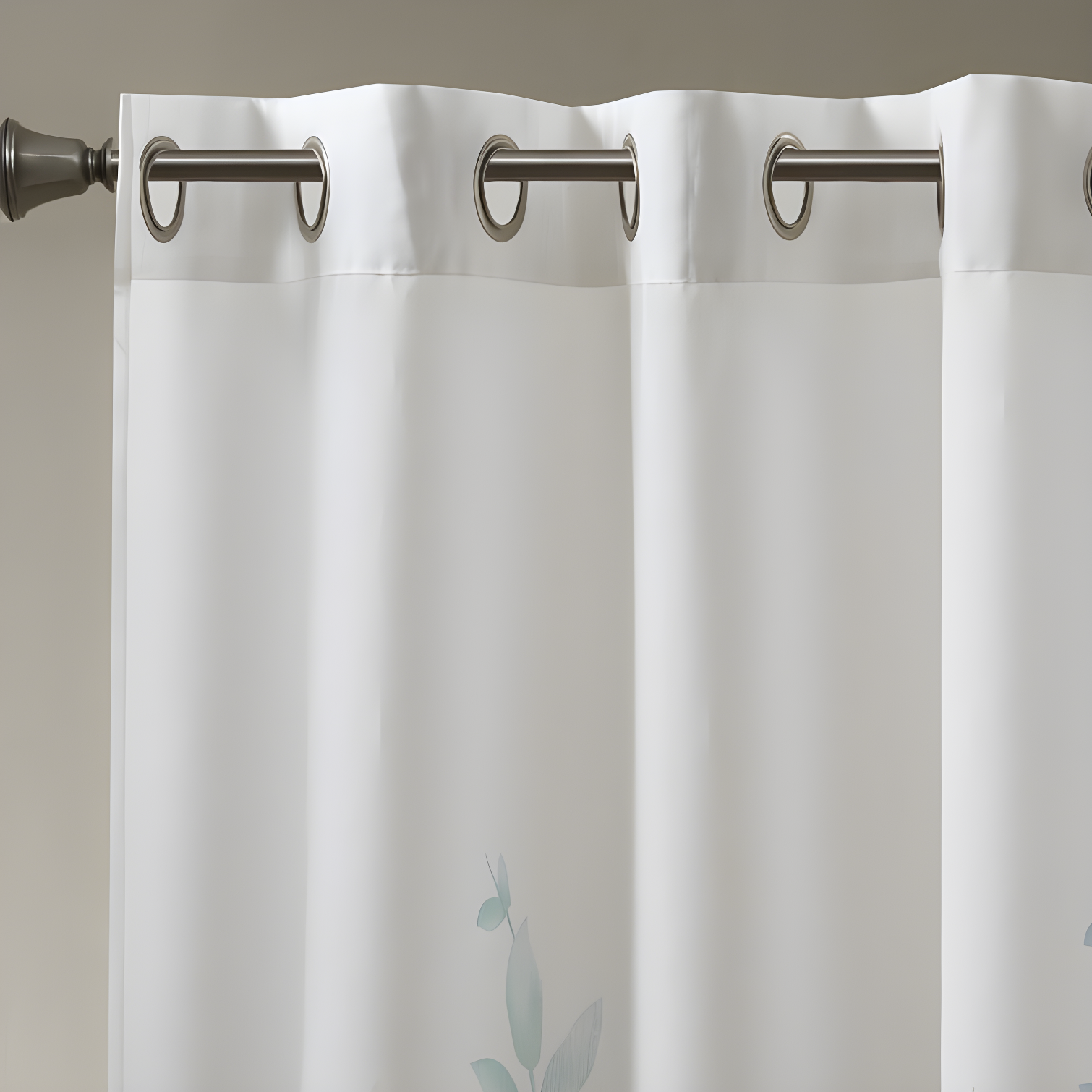 Madison Park Cecily Floral Printed Burnout Sheer Grommet Single Curtain Panel