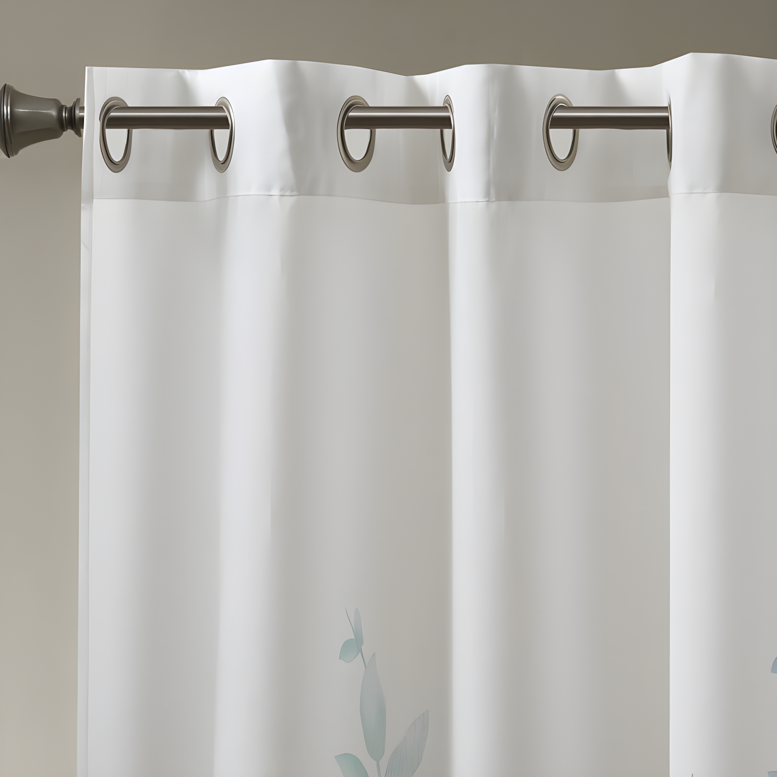 Madison Park Cecily Floral Printed Burnout Sheer Grommet Single Curtain Panel