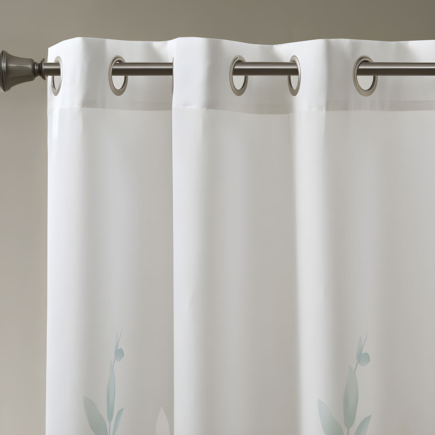 Madison Park Cecily Floral Printed Burnout Sheer Grommet Single Curtain Panel
