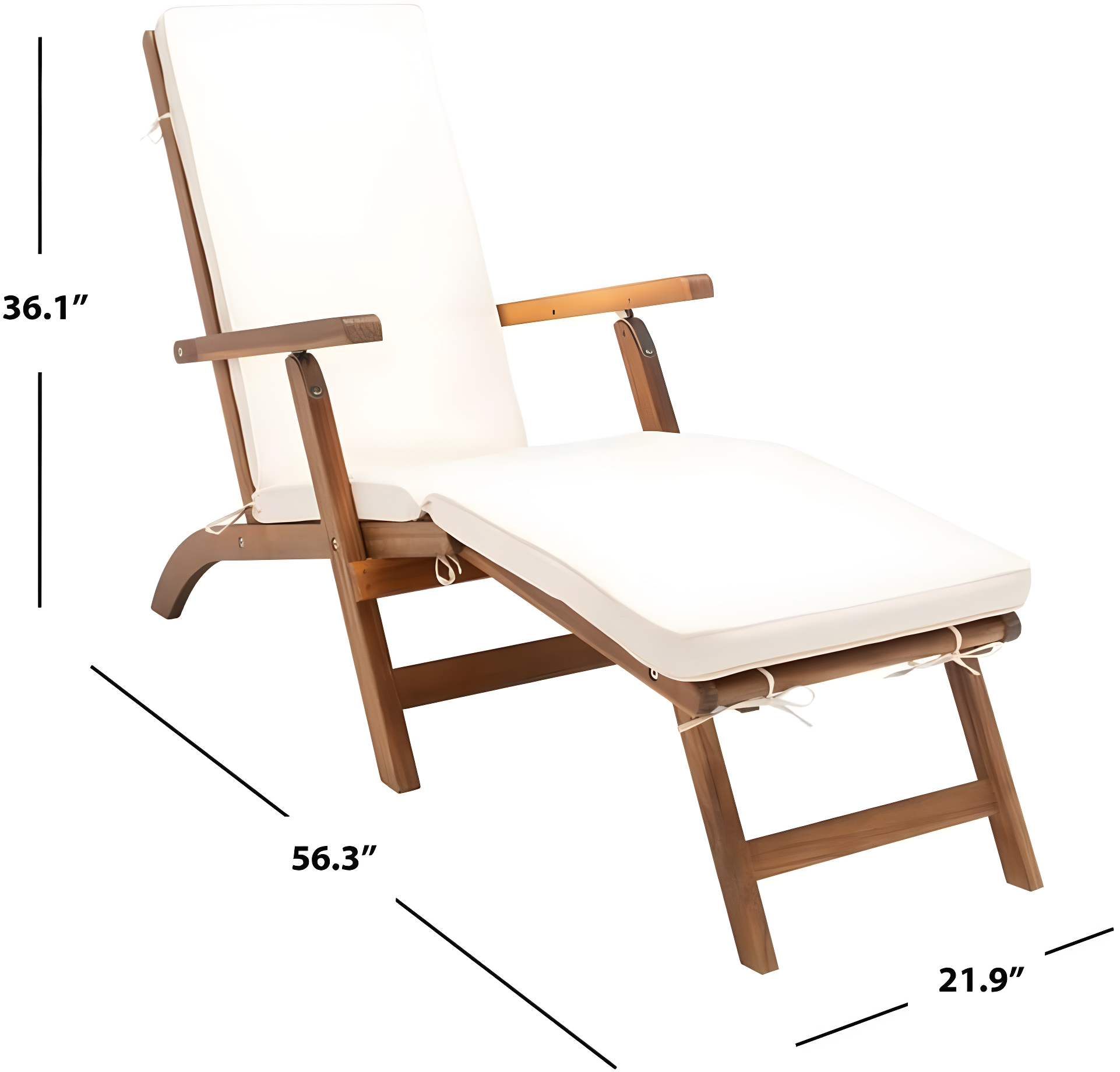 Palmdale Lounge Chair - Outdoor - PAT7015 - Natural/Beige -Safavieh