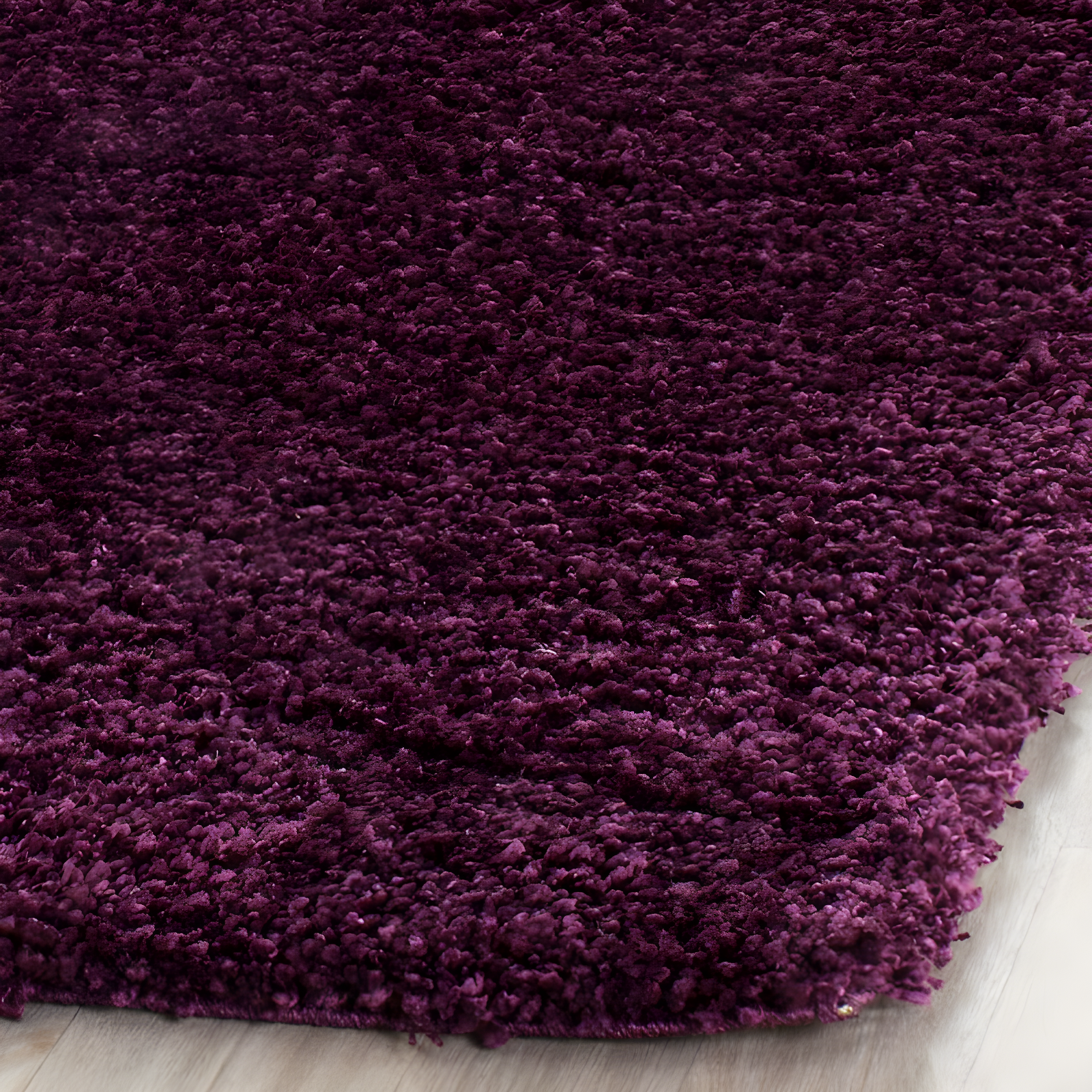 Shag SG151 Power Loomed Area Rug - Purple - 4'x4' - Safavieh.