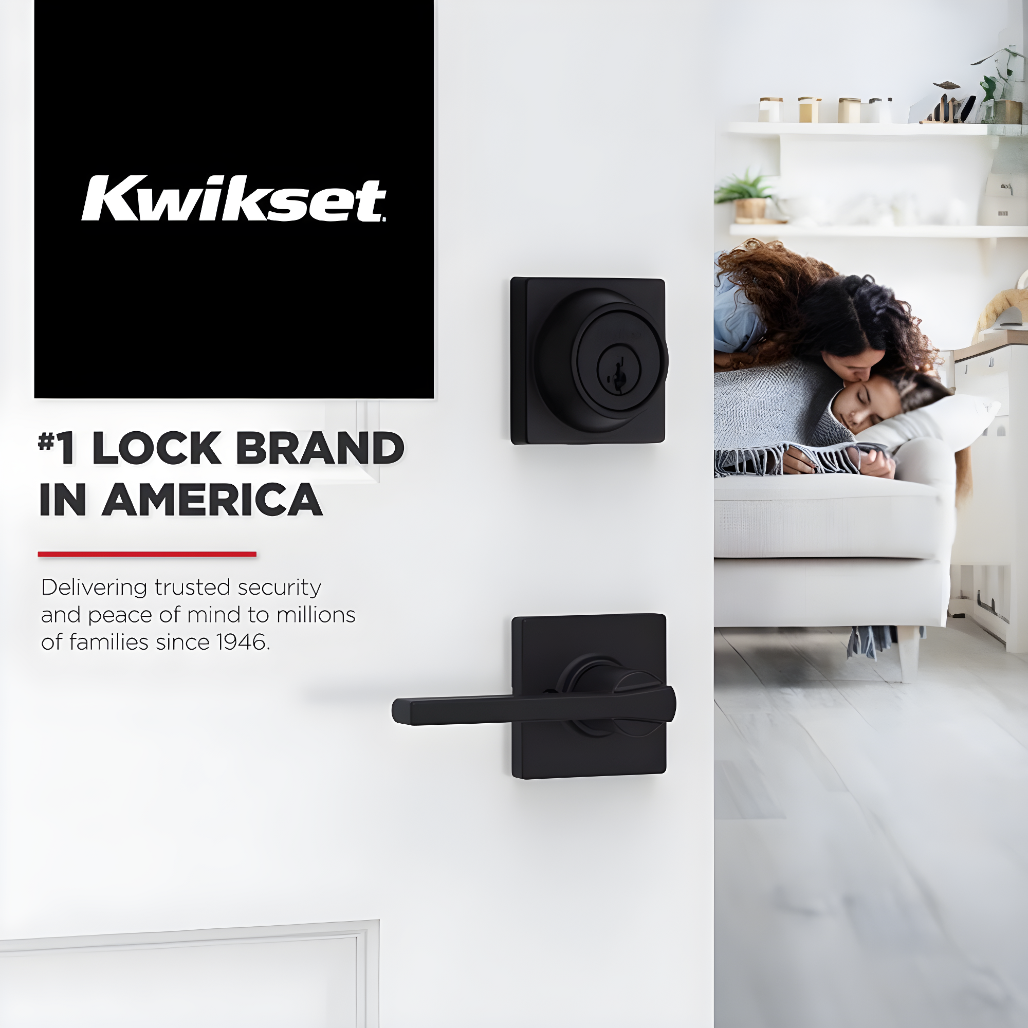 Kwikset 93002-031 Casey Privacy Lever with Square Rose