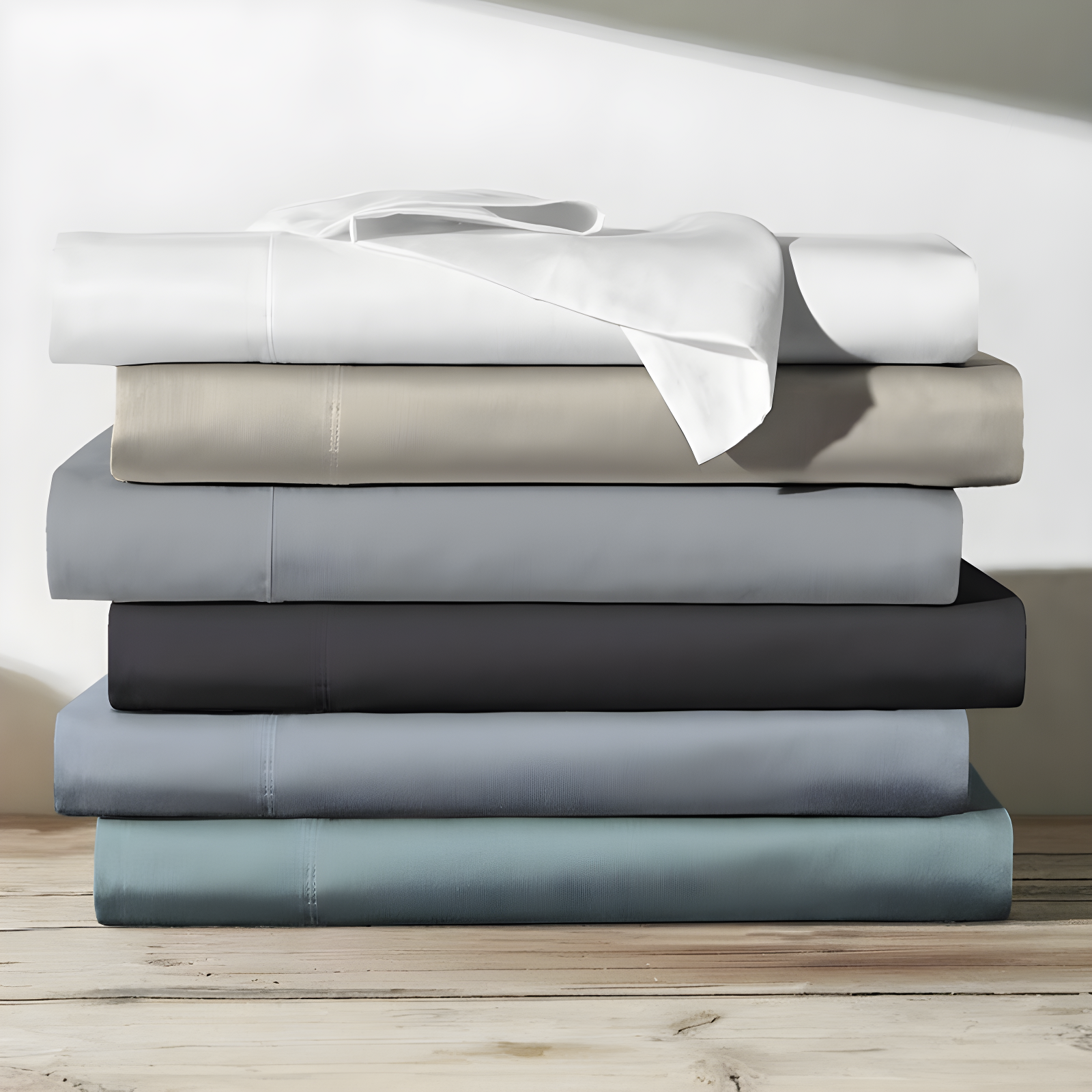 Color Sense 100% Cotton 300TC Ultra-Soft & Silky Wrinkle-Resistant Sheet Set