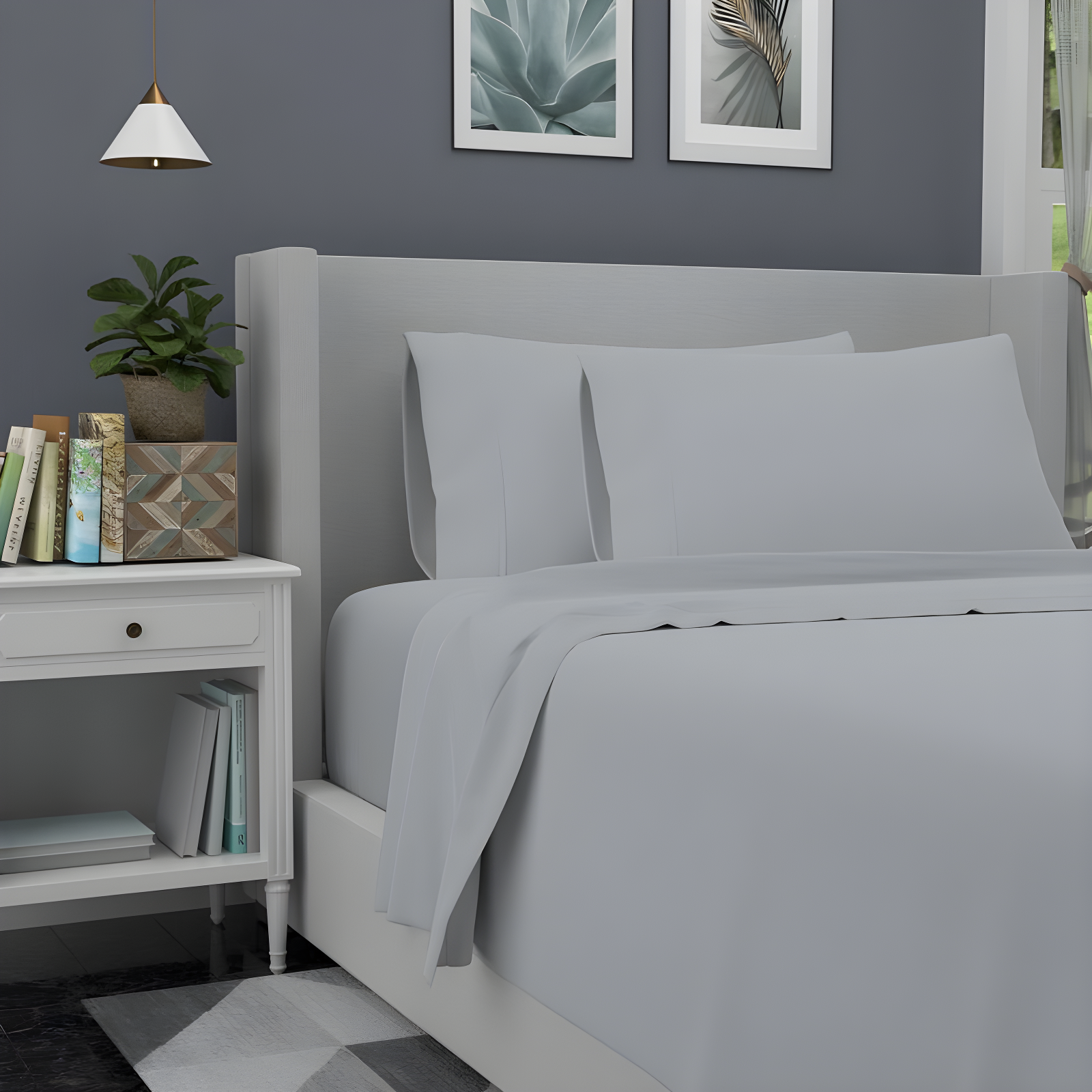 Color Sense 100% Cotton 300TC Ultra-Soft & Silky Wrinkle-Resistant Sheet Set