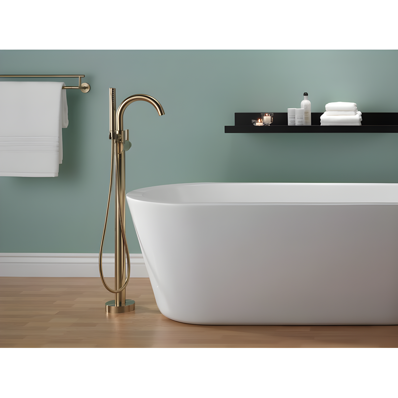 Trinsic Single Handle Floor Mounted Freestanding Tub Filler