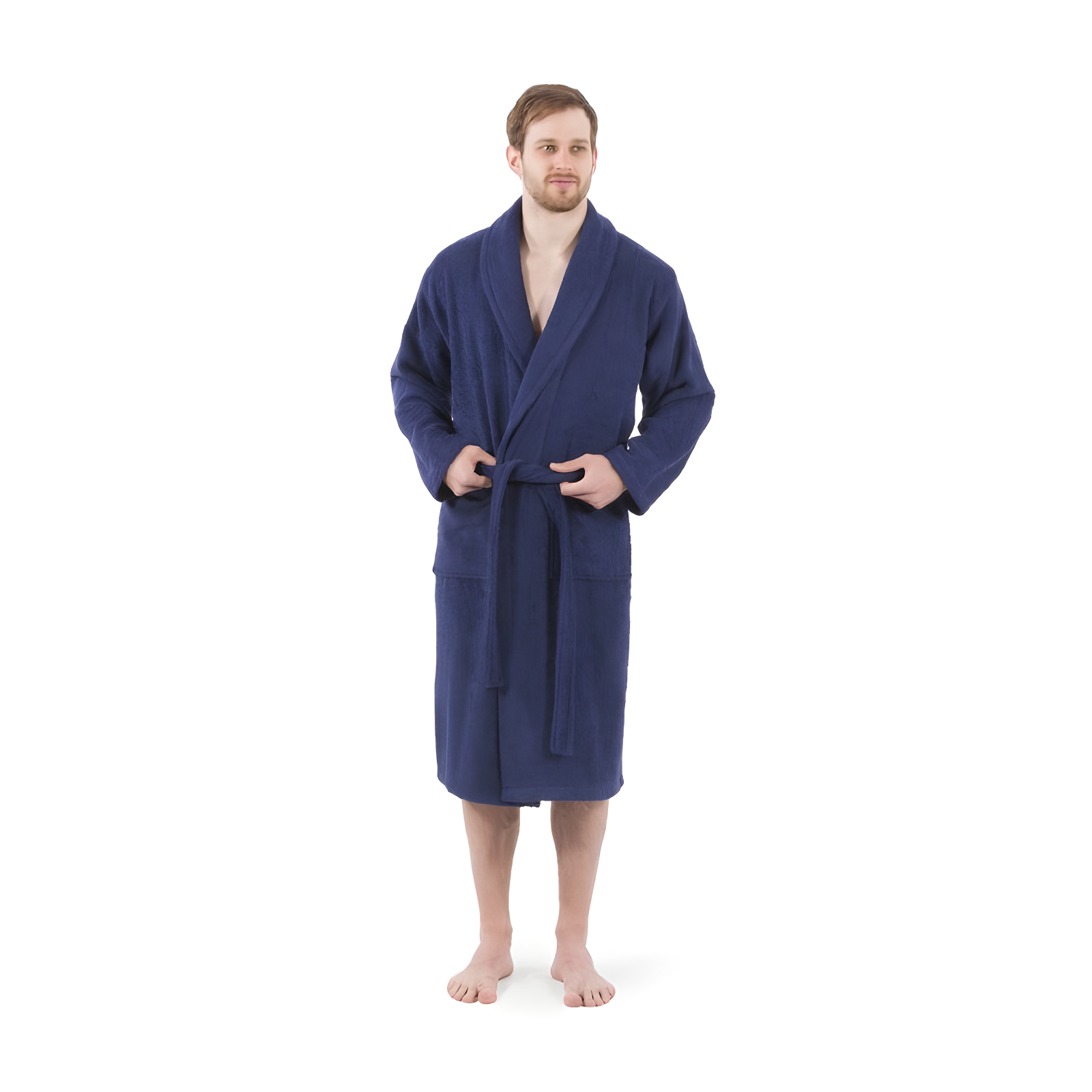 Linum Home Textiles Terry Terry Cloth Bathrobe with Pockets