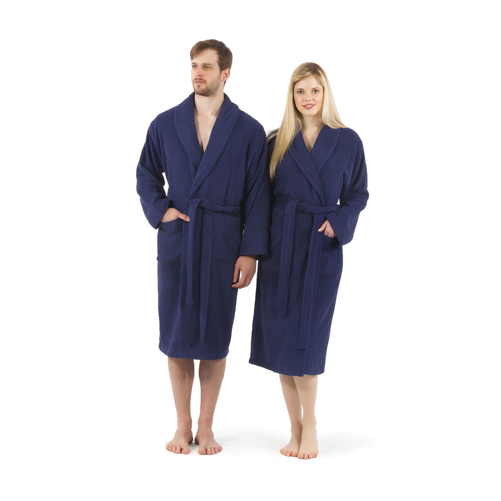 Linum Home Textiles Terry Terry Cloth Bathrobe with Pockets