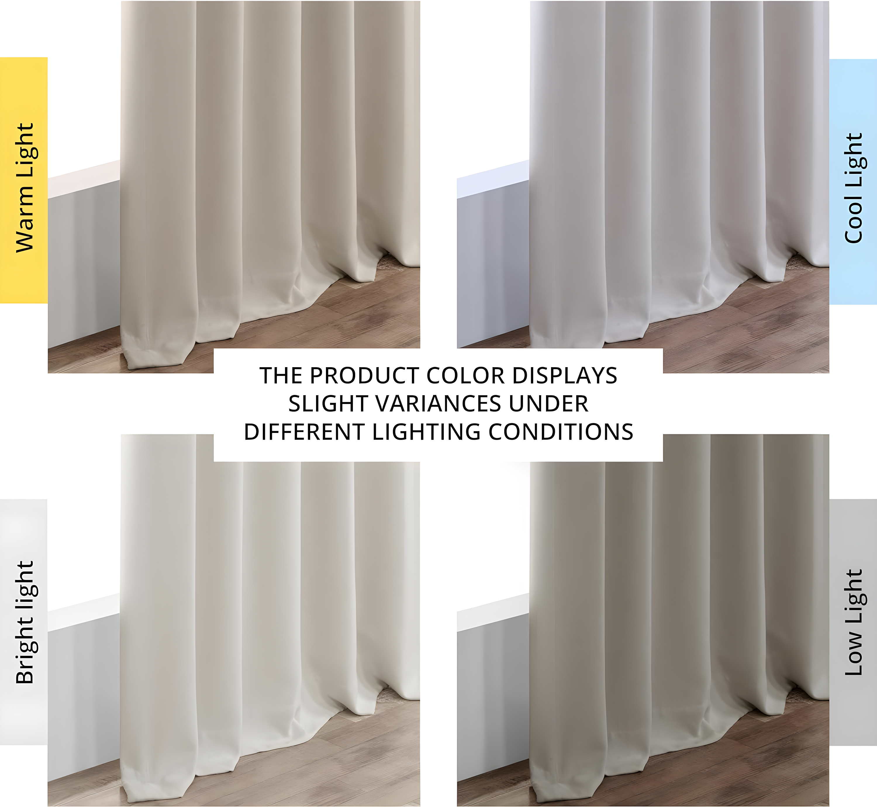 Birch Faux Linen Room Darkening Curtain (1 Panel), Birch, 50W X 96L
