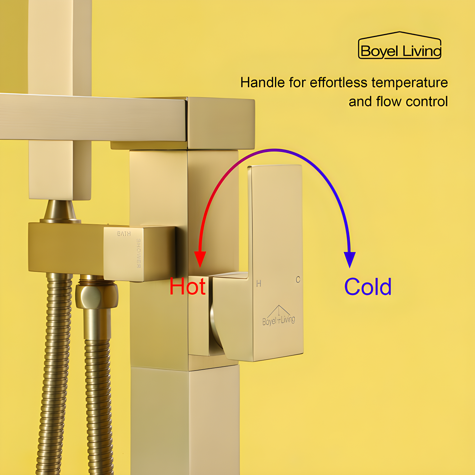 1 Handle Floor Freestanding Tub Filler with Diverter