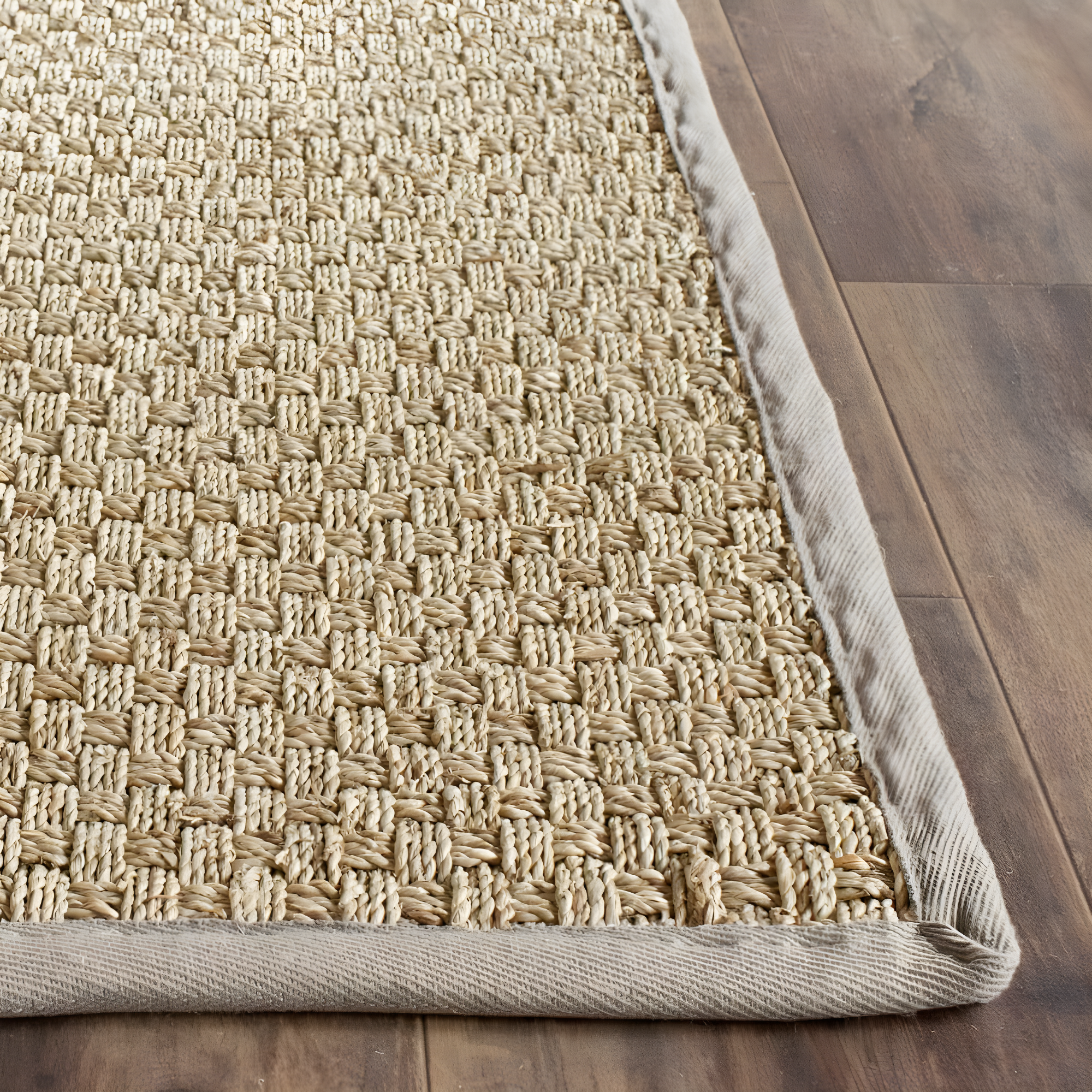 Natural Fiber NF114 Power Loomed Runner Rug - Natural/Grey - 2'6"x20' - Safavieh.
