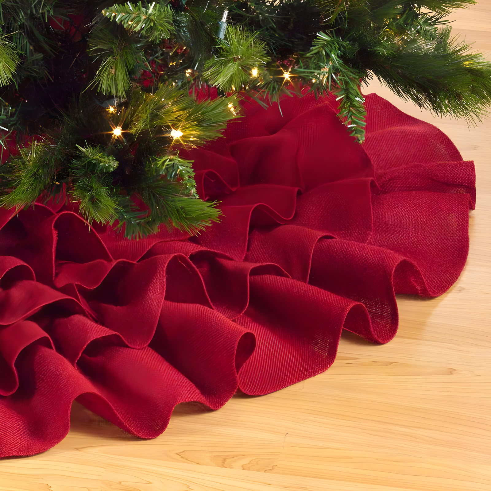 Sand & Stable™ Rachelle Solid Color Burlap Tree Skirt