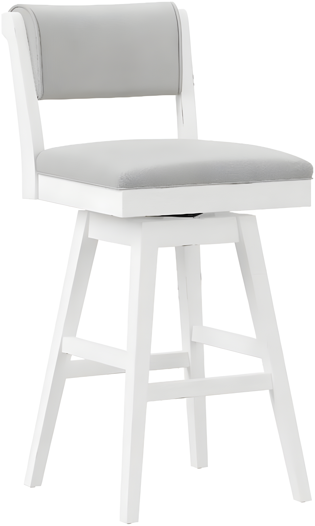 Clarion Wood and Upholstered Bar Height Swivel Stool Sea White - Hillsdale Furniture