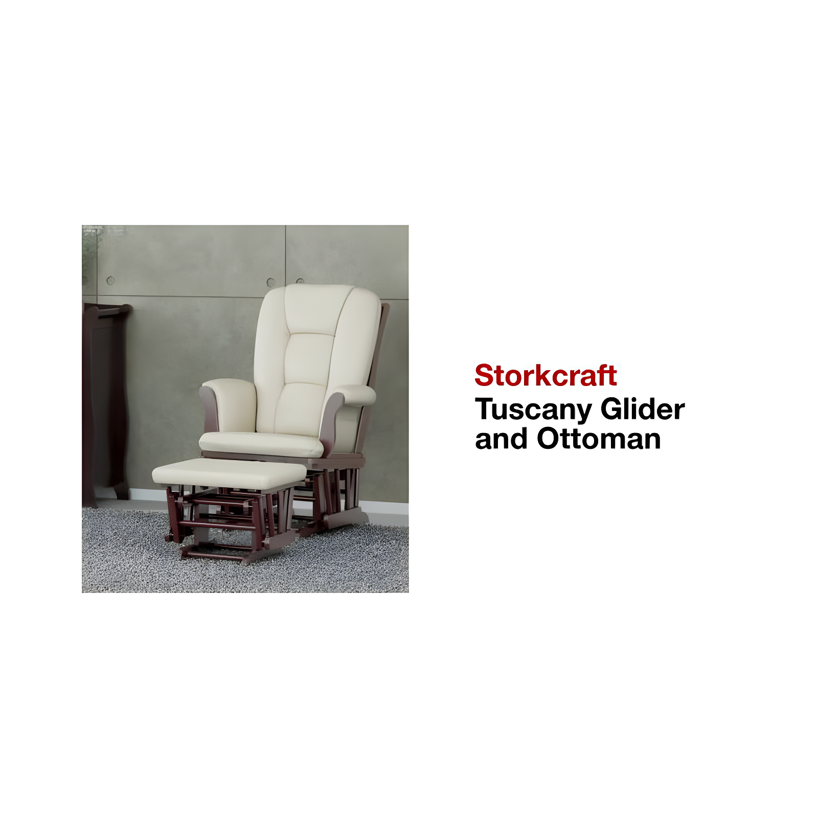Tuscany Rocking Chair Glider with Ottoman
