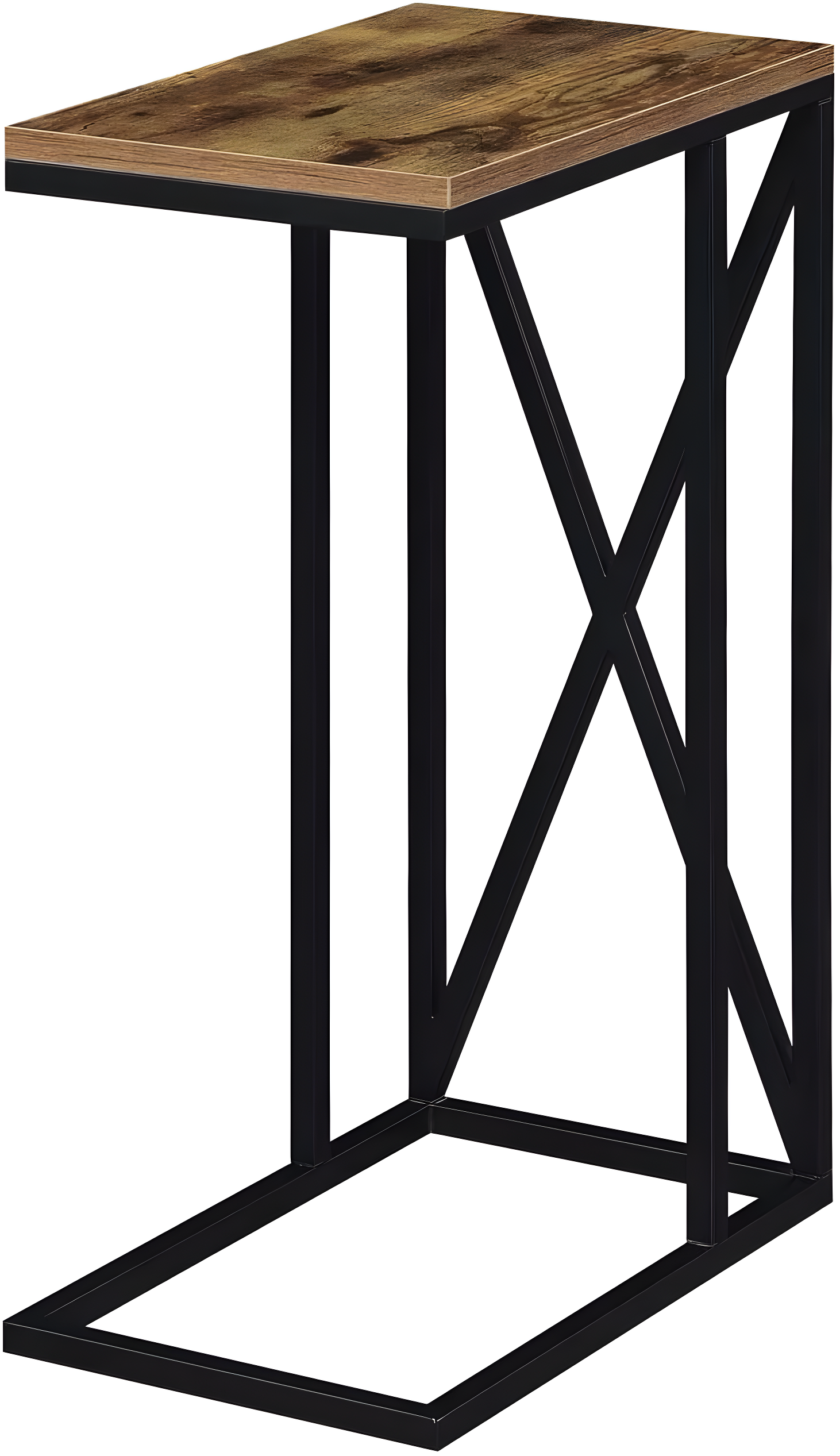 Convenience Concepts 161861BDWBL 15.75 x 10 x 24.25 in. Tucson C End Table, Brown Wood with Black
