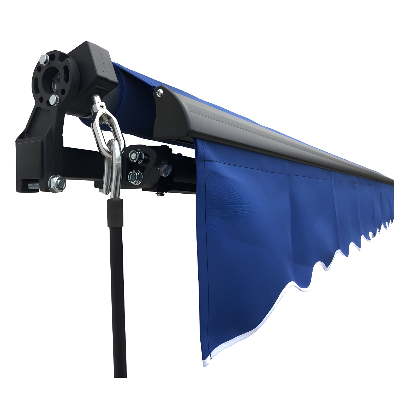 Retractable Home Patio Awning | Deck Canopy |UV Protection Sunshade | Manual Black Frame | Upgraded 2024