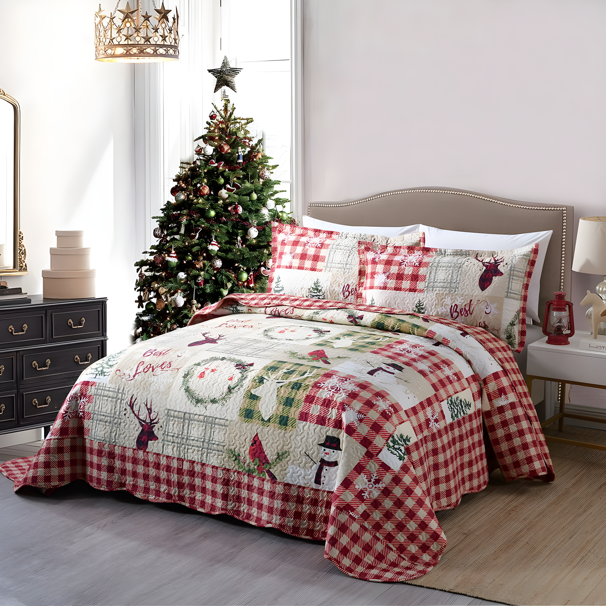 Plaid Quilt Set
