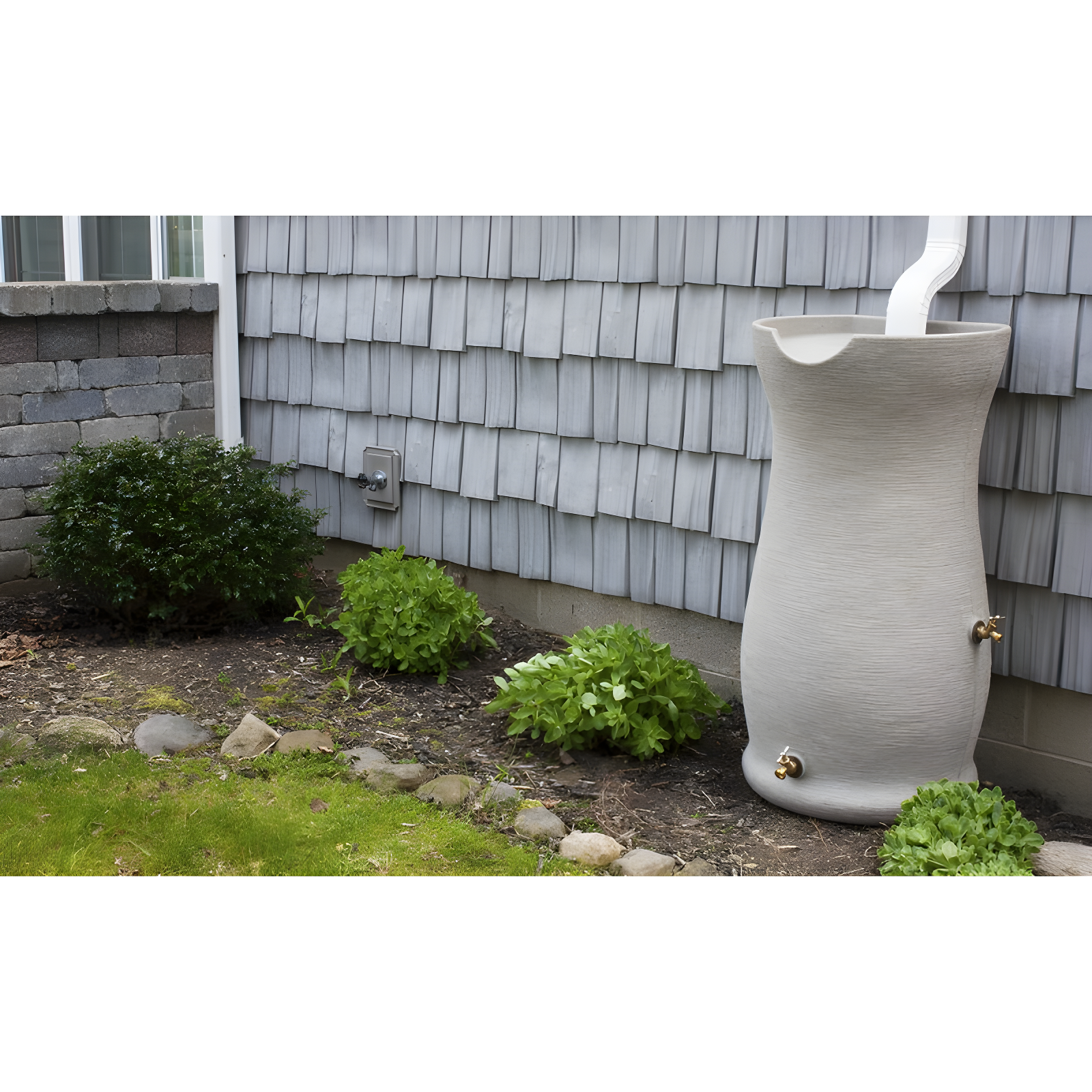 Good Ideas Good Ideas 50 Gallons Plastic Drainable Planter Rain Barrel