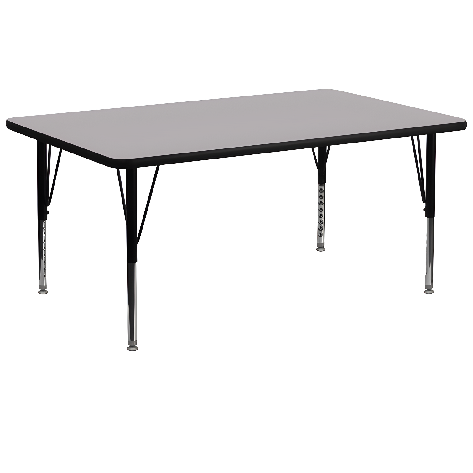 Goddard 24''W x 48''L Rectangular HP Laminate Activity Table - Adjustable Legs